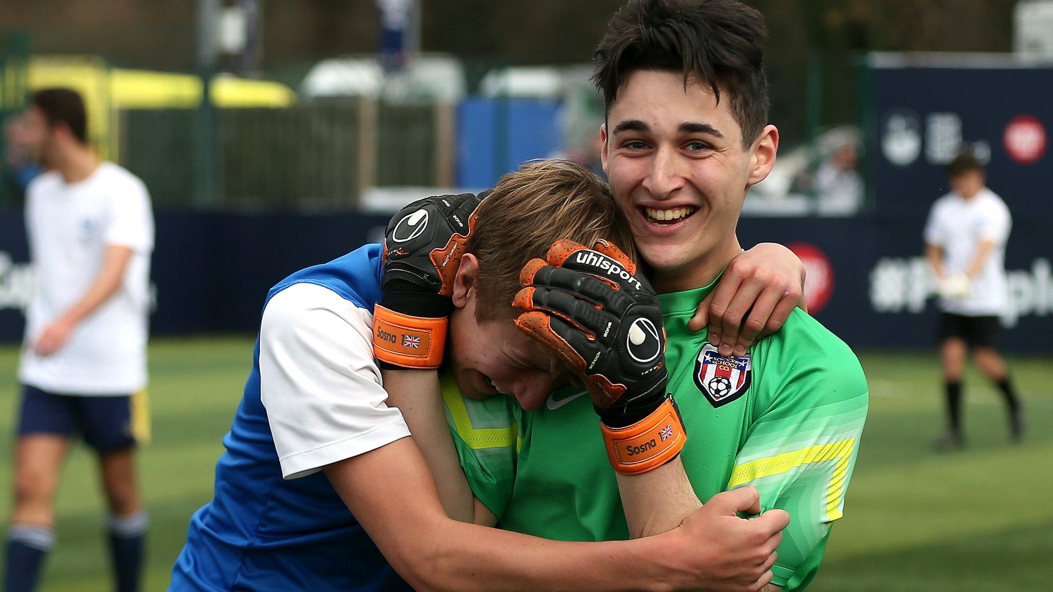 St Johns Wood U16 boys celebrate winning the FA People's Cup