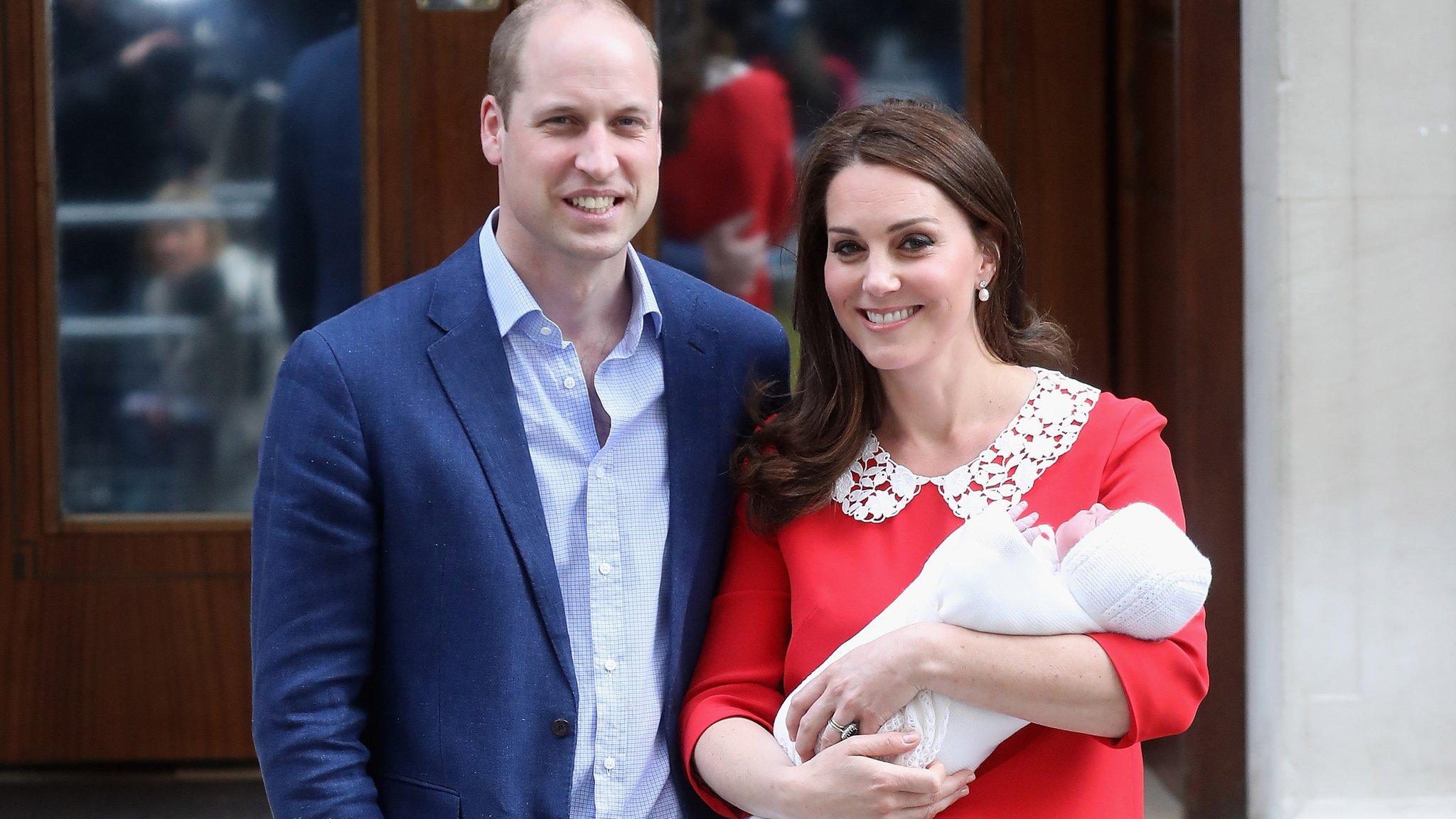 The Duke and Duchess of Cambridge with their new baby