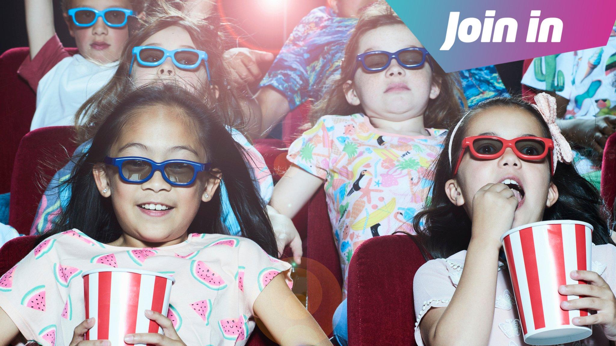 kids watching film