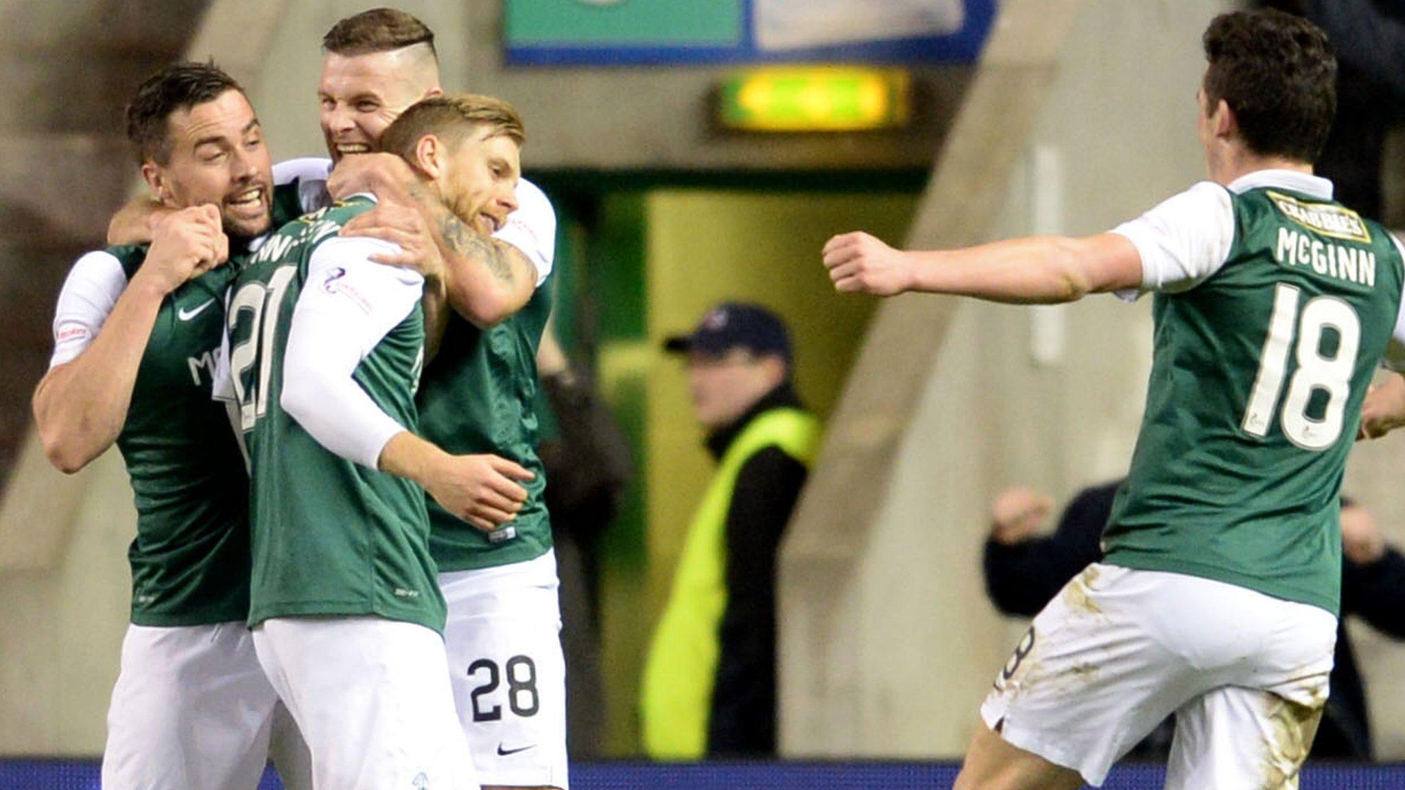 Hibs are now three points behind Falkirk