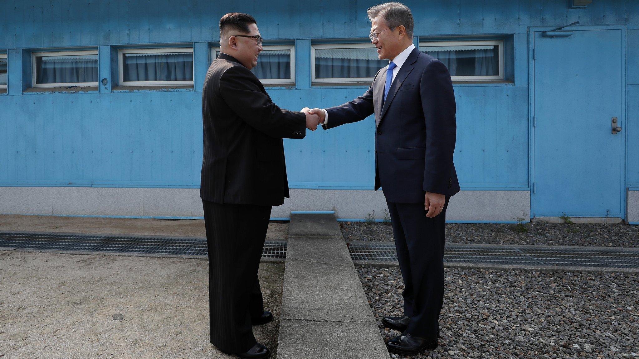 Kim Jong-un and Moon Jae-in