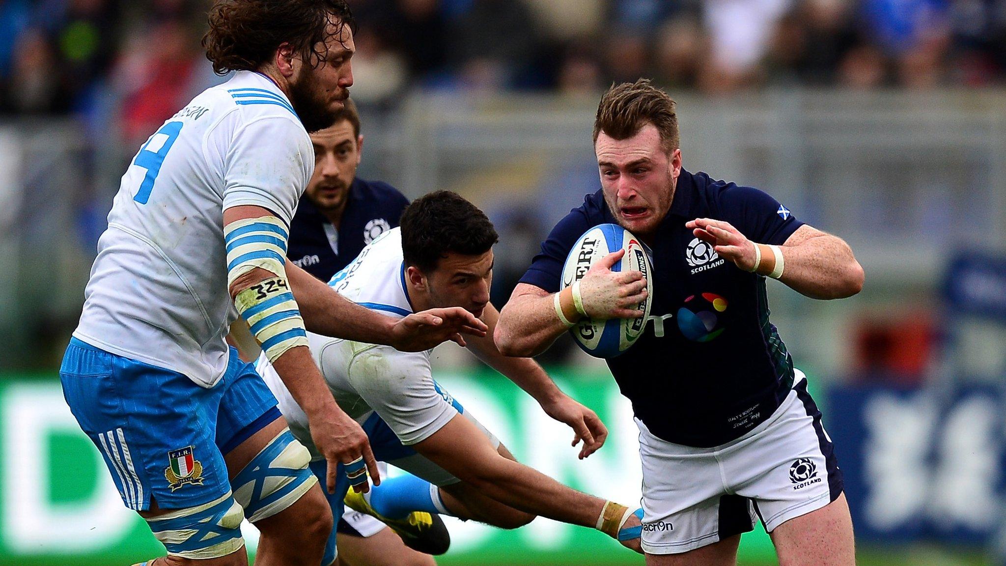 Full-back Stuart Hogg was involved in two of Scotland's three tries