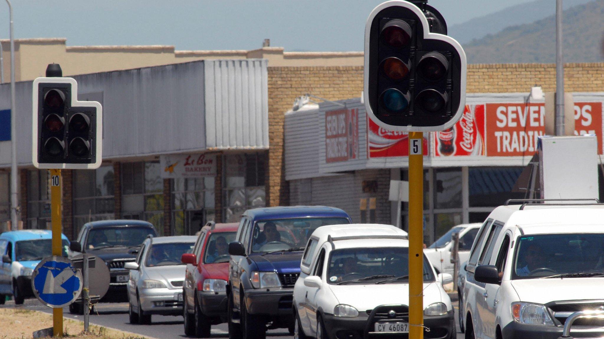 Traffic during load shedding in Cape Town, 2008