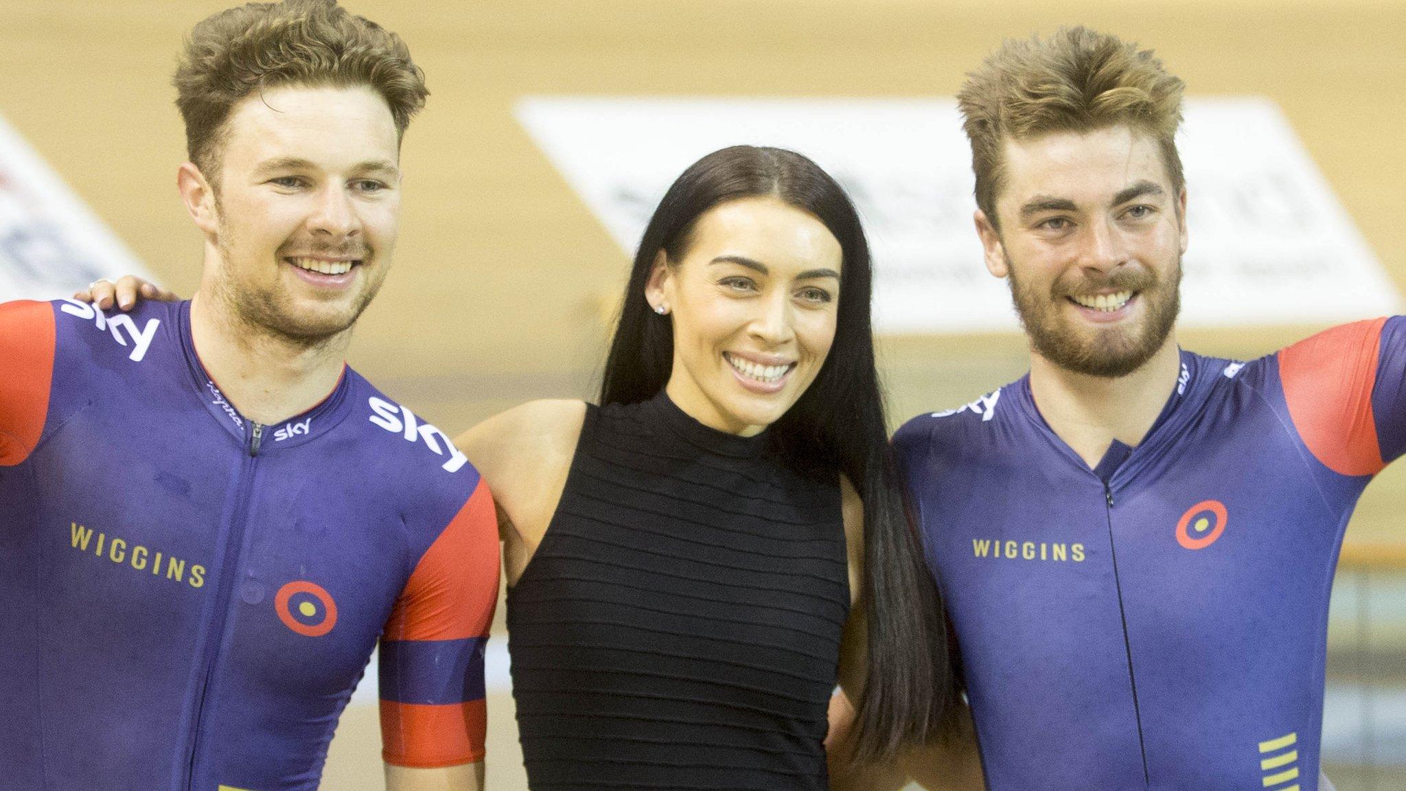 Team Wiggins riders Jon Dibben (right) and Owain Doull