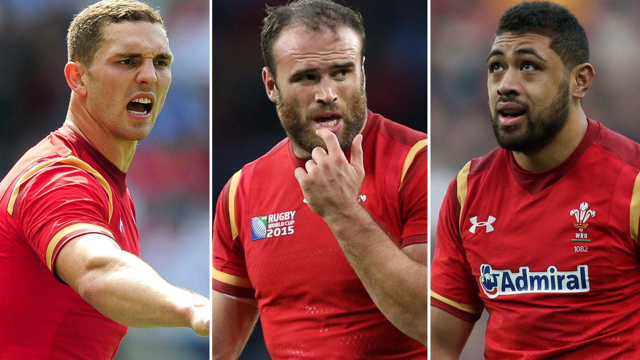 George North, Jamie Roberts and Taulupe Faletau