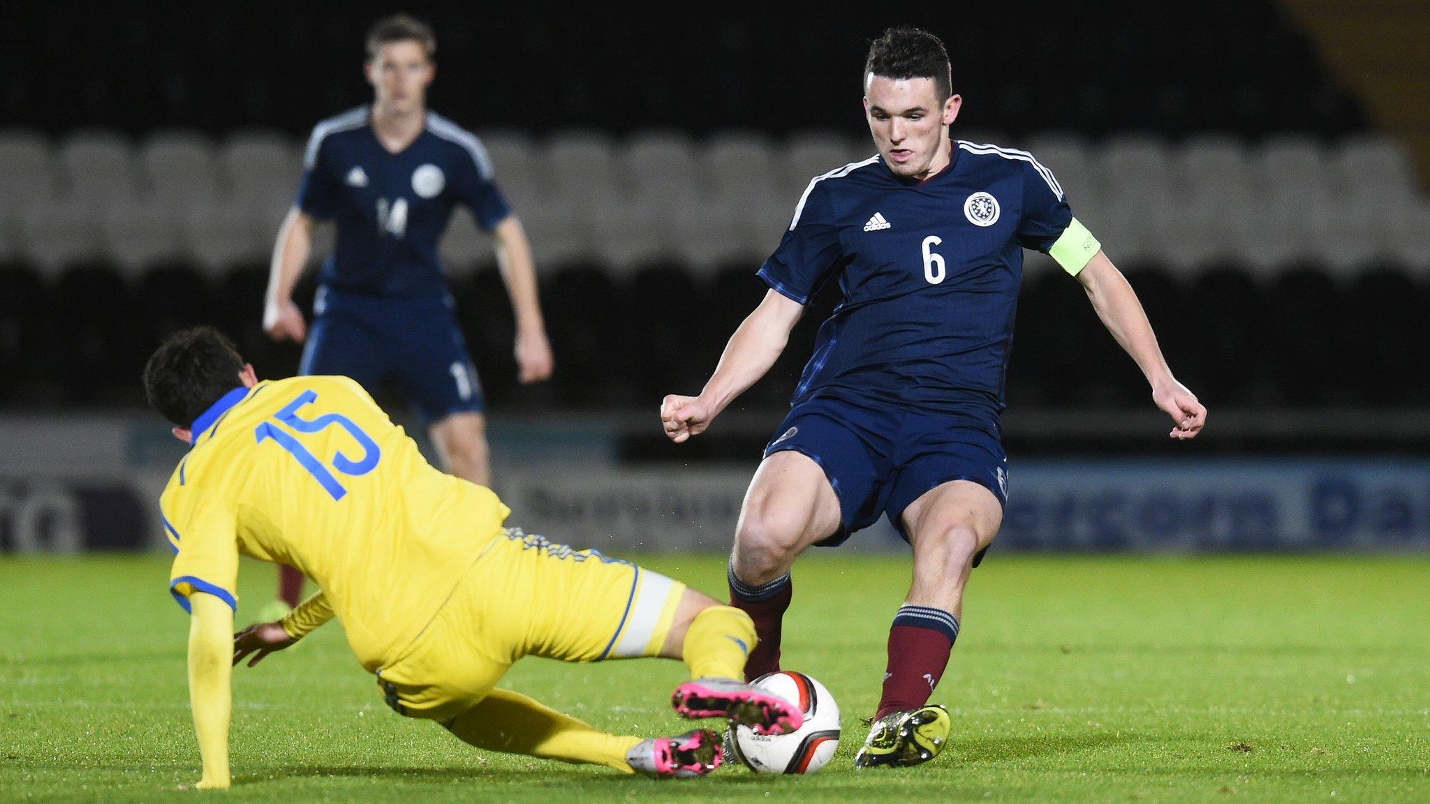 John McGinn in action for Scotland Under-21s