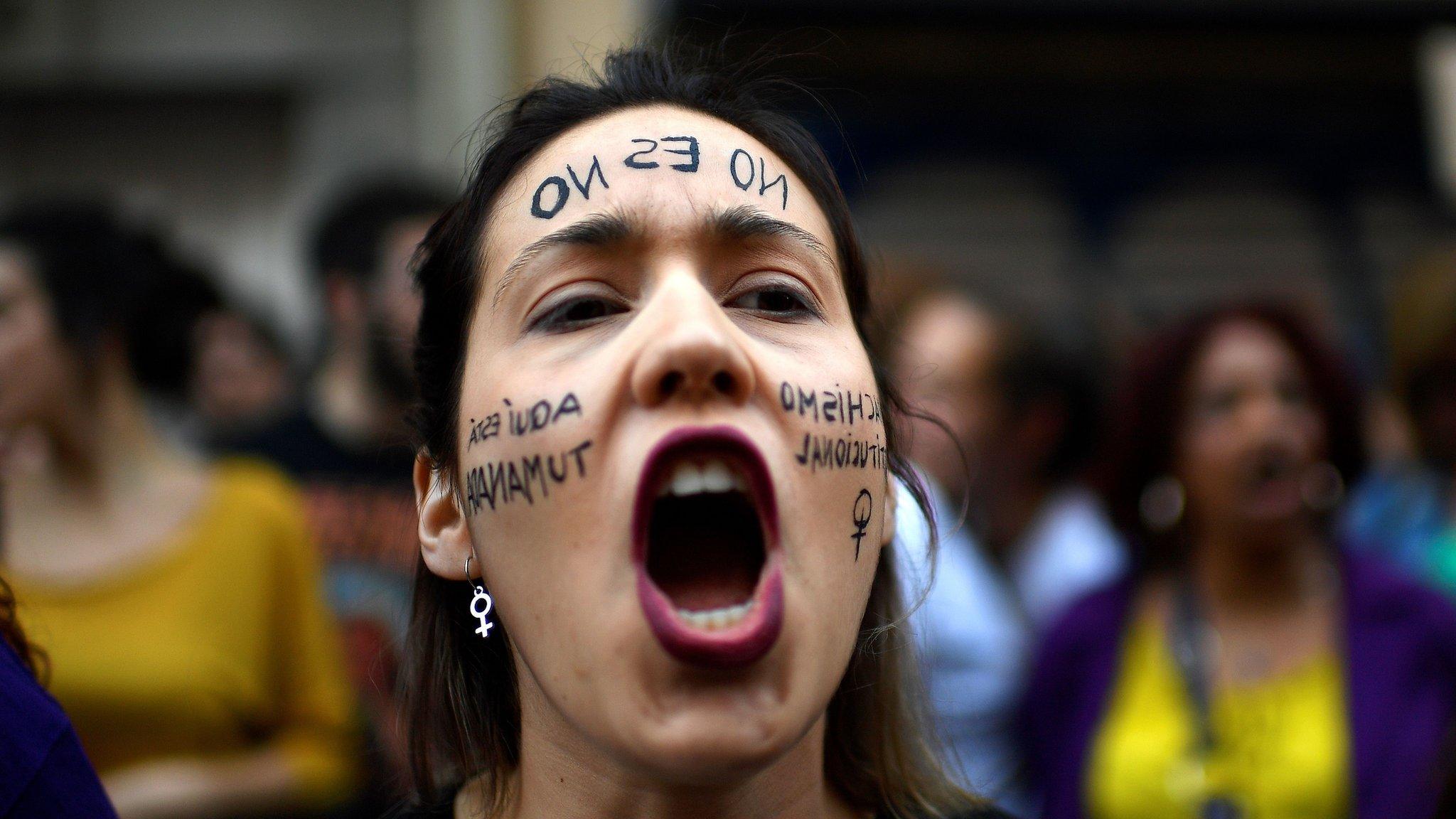 Demonstrator in Madrid - 26 April