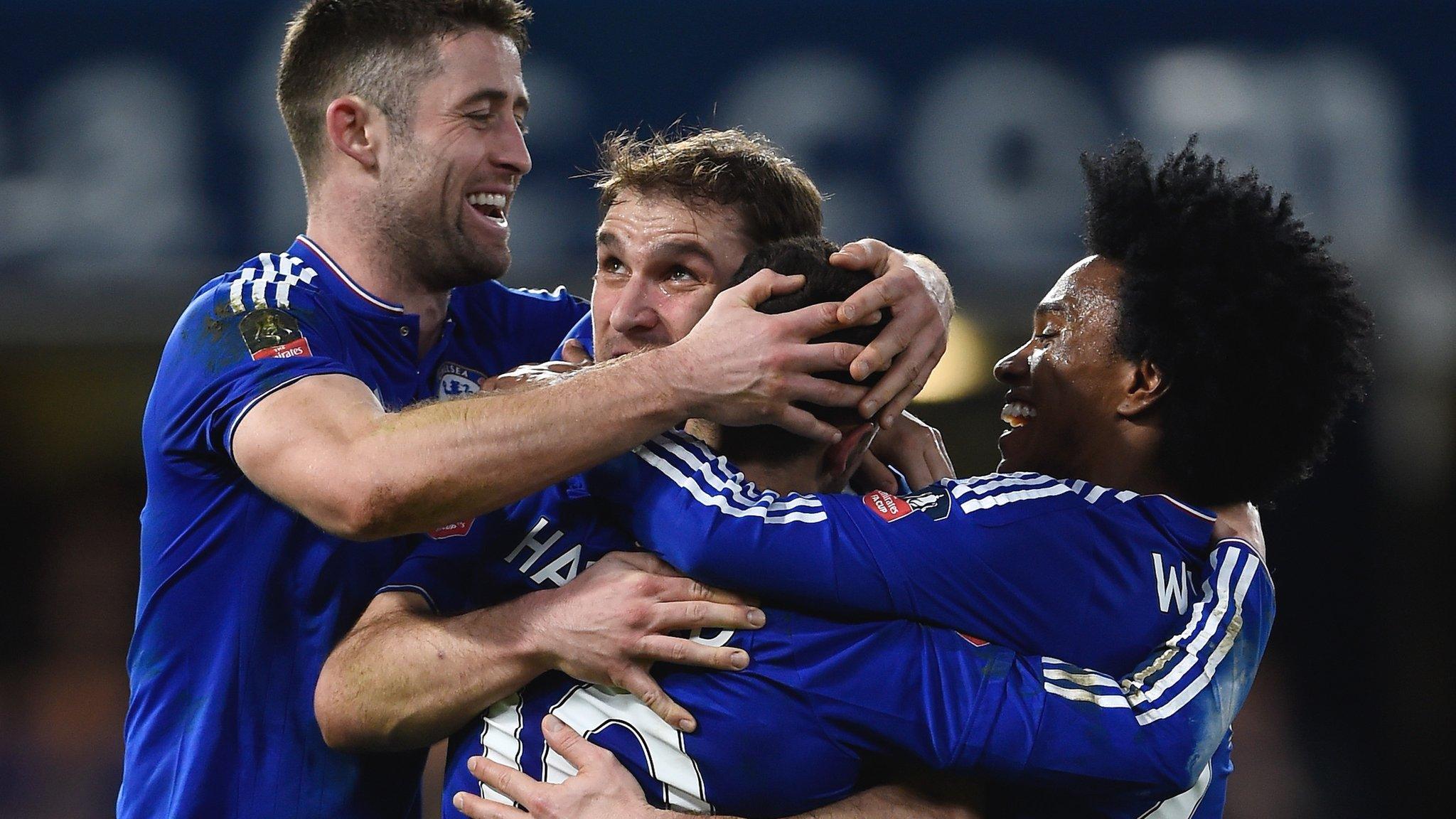 Chelsea players celebrate