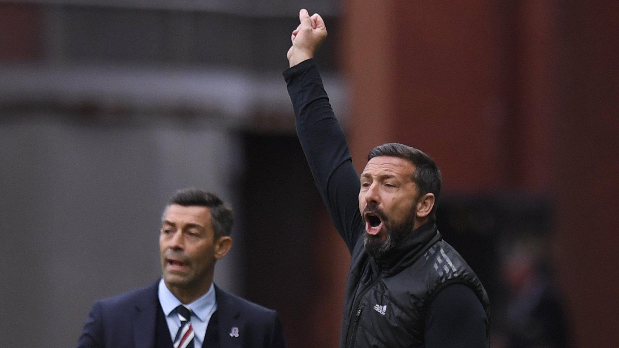 Rangers boss Pedro Caixinha and Aberdeen countepart Derek McInnes