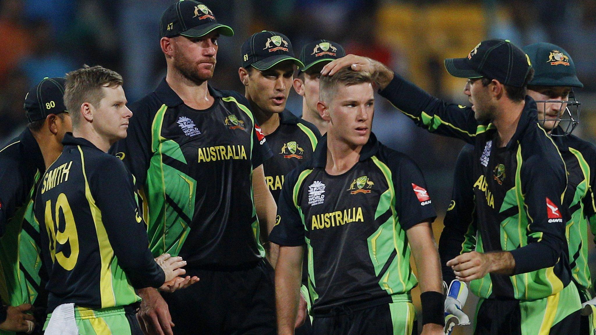 Australia celebrate another Bangladesh wicket