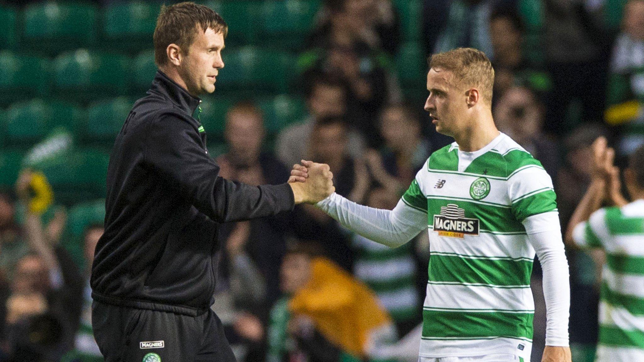 Celtic manager Ronny Deila and striker Leigh Griffiths