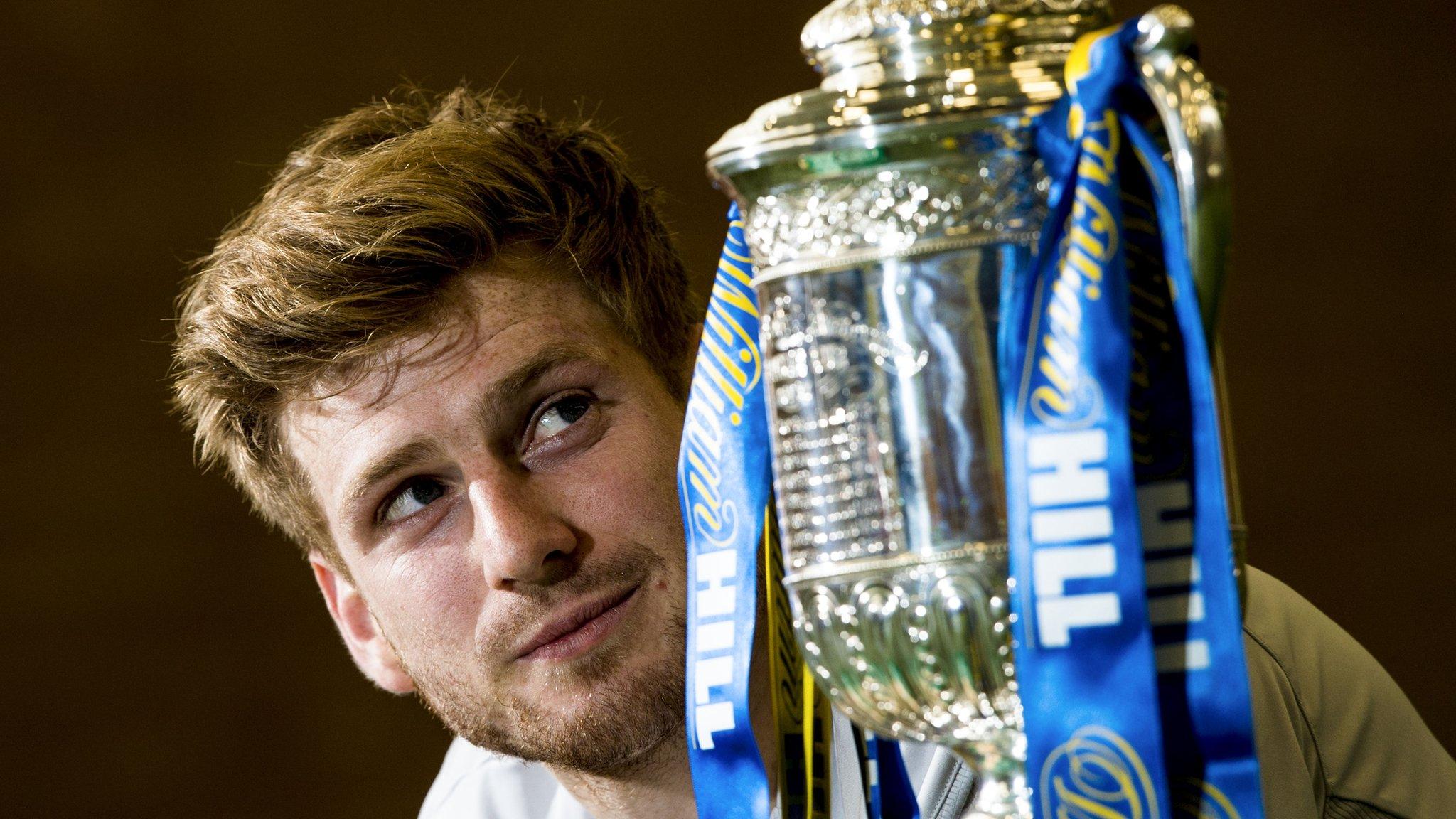 Celtic midfielder Stuart Armstrong with the Scottish Cup