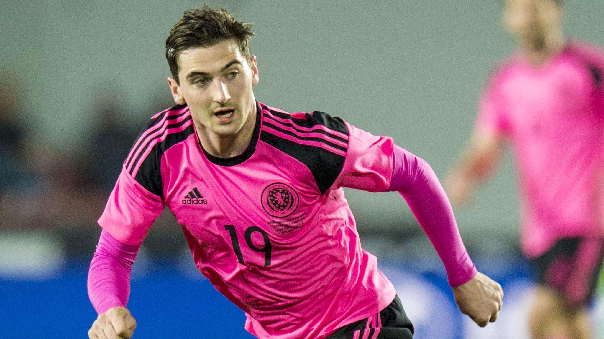 Kenny McLean playing for Scotland against Czech Republic