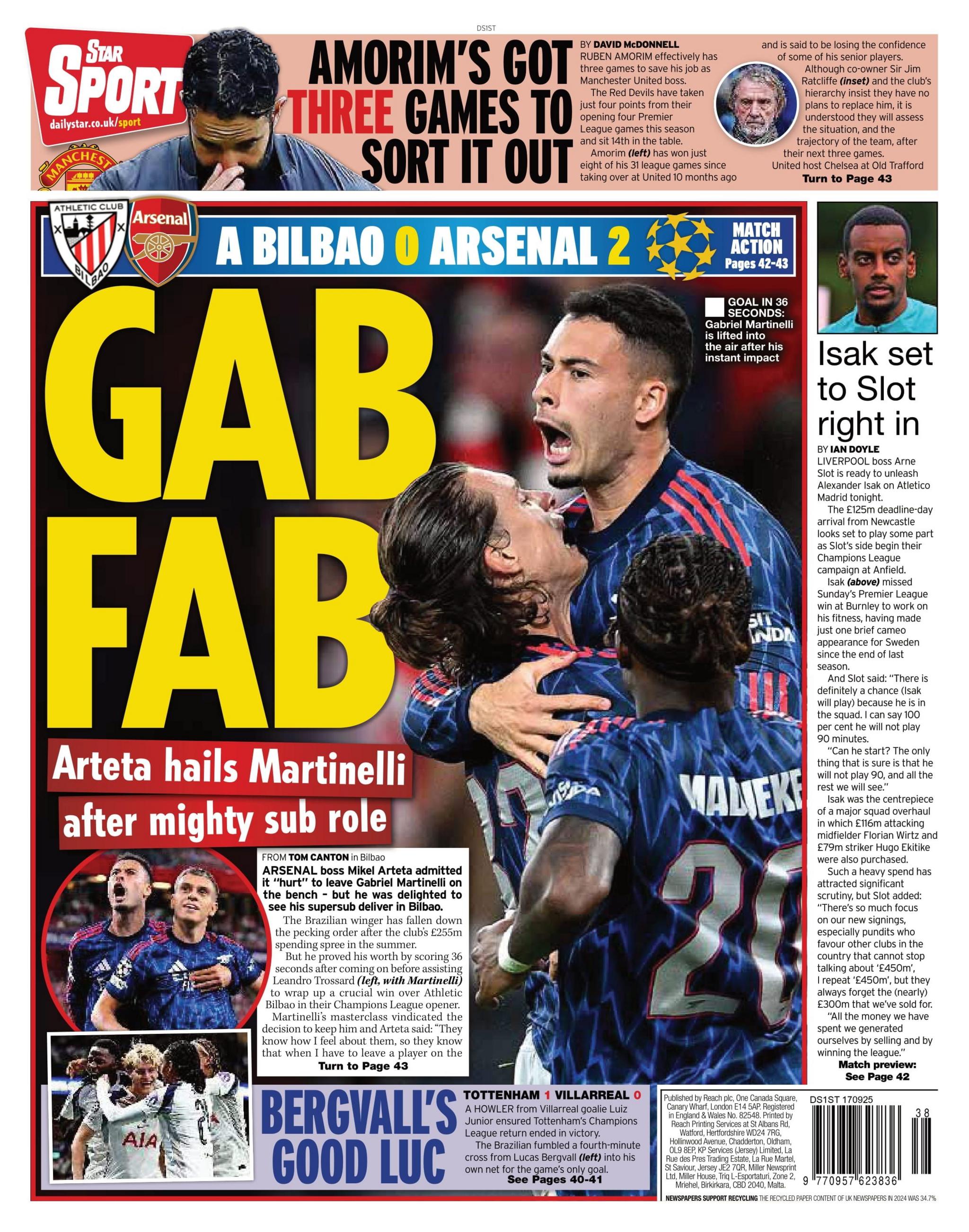 Daily Star back page