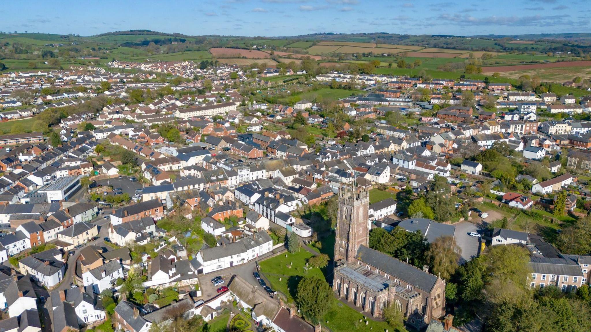 Aerial view of Cullompton