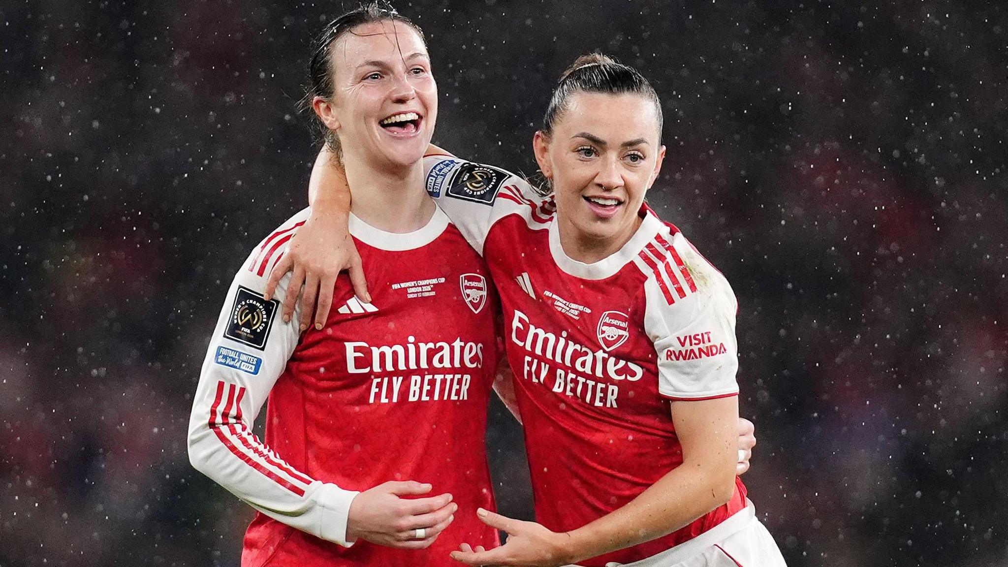 Arsenal players Lotte Wubben-Moy and Katie McCabe