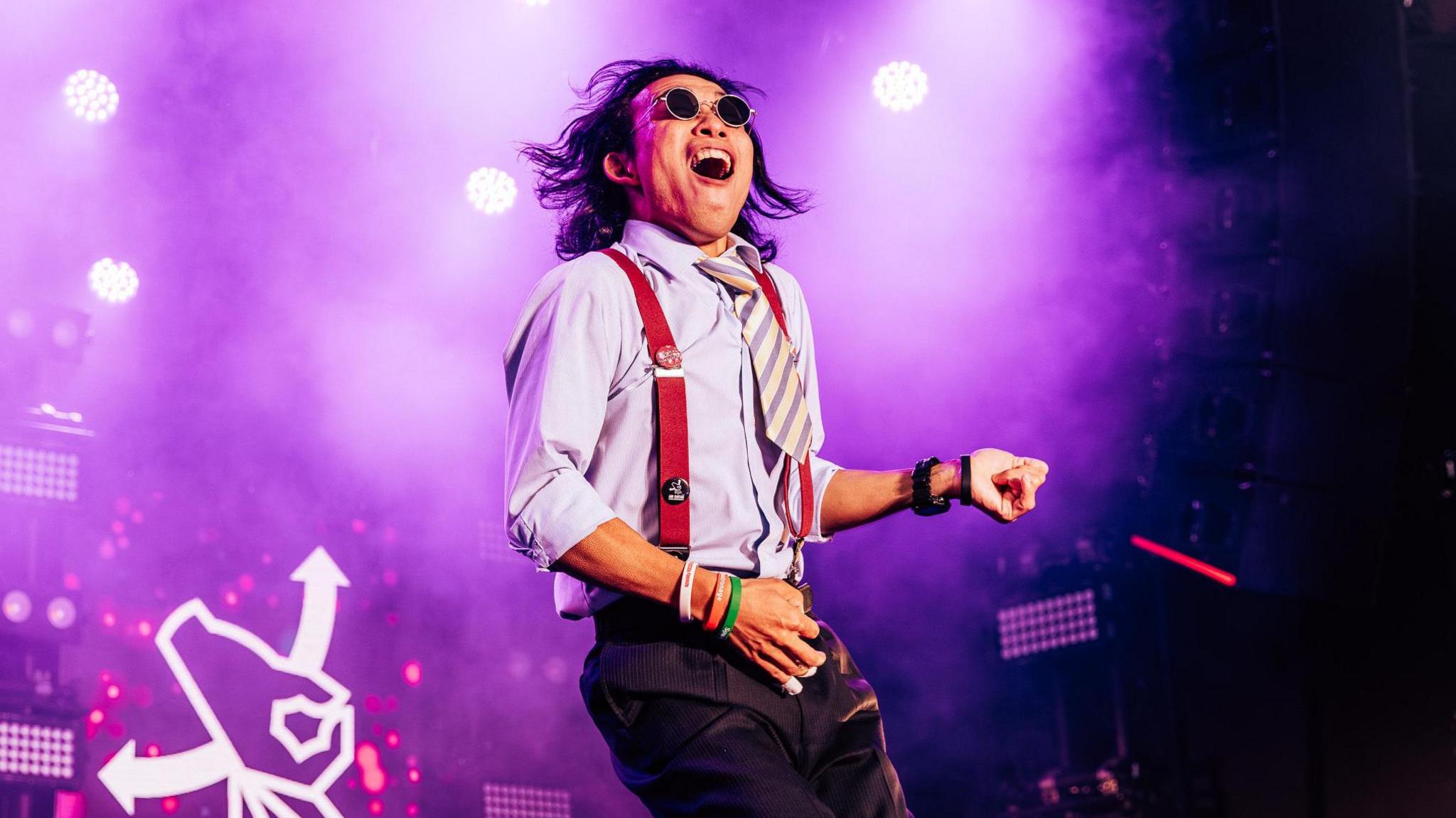 Photo of competitor Yuta Sudo – Sudo-chan in the Air Guitar World Championships.
