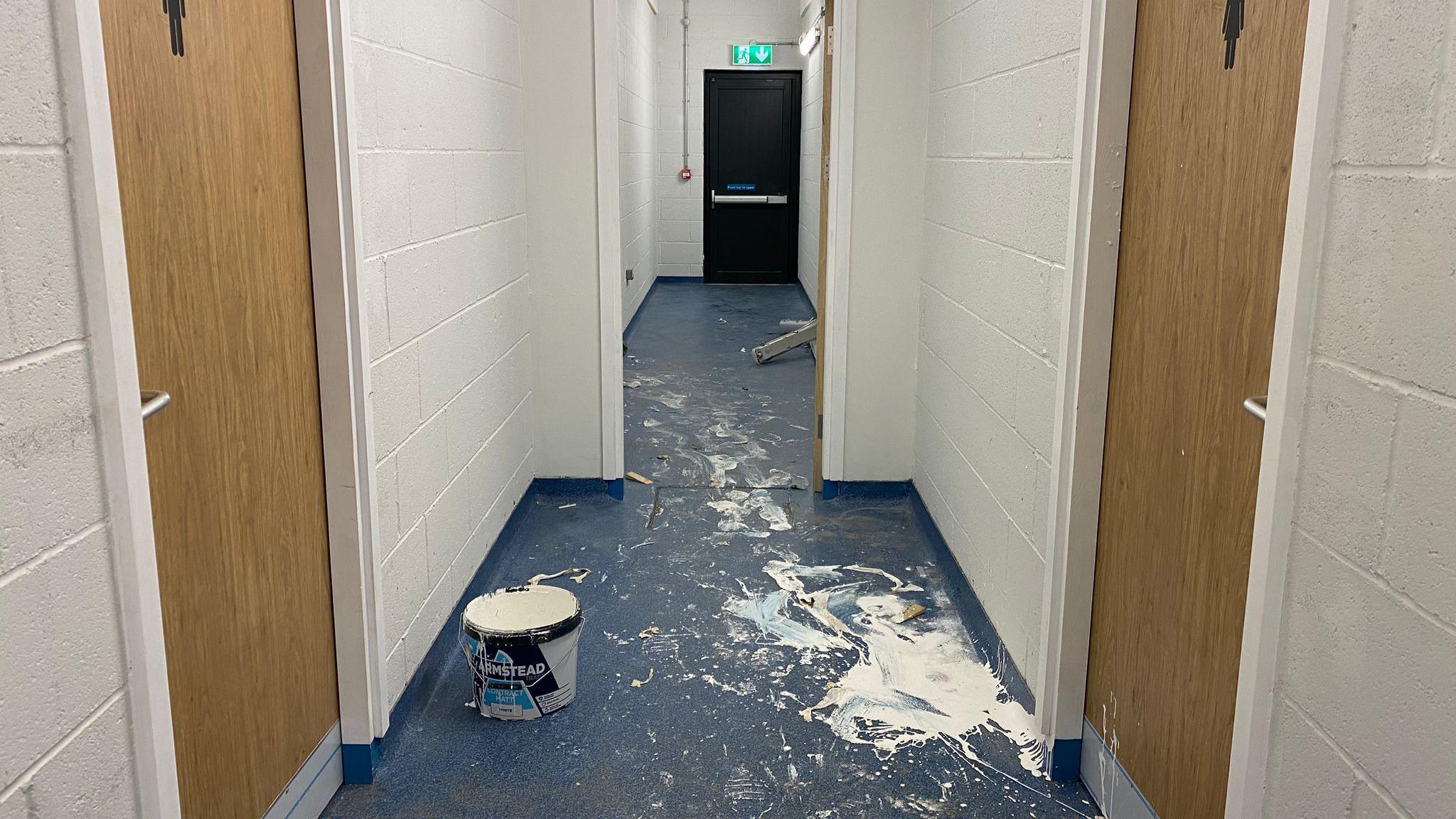 Damage to changing rooms at Truro Rugby Club