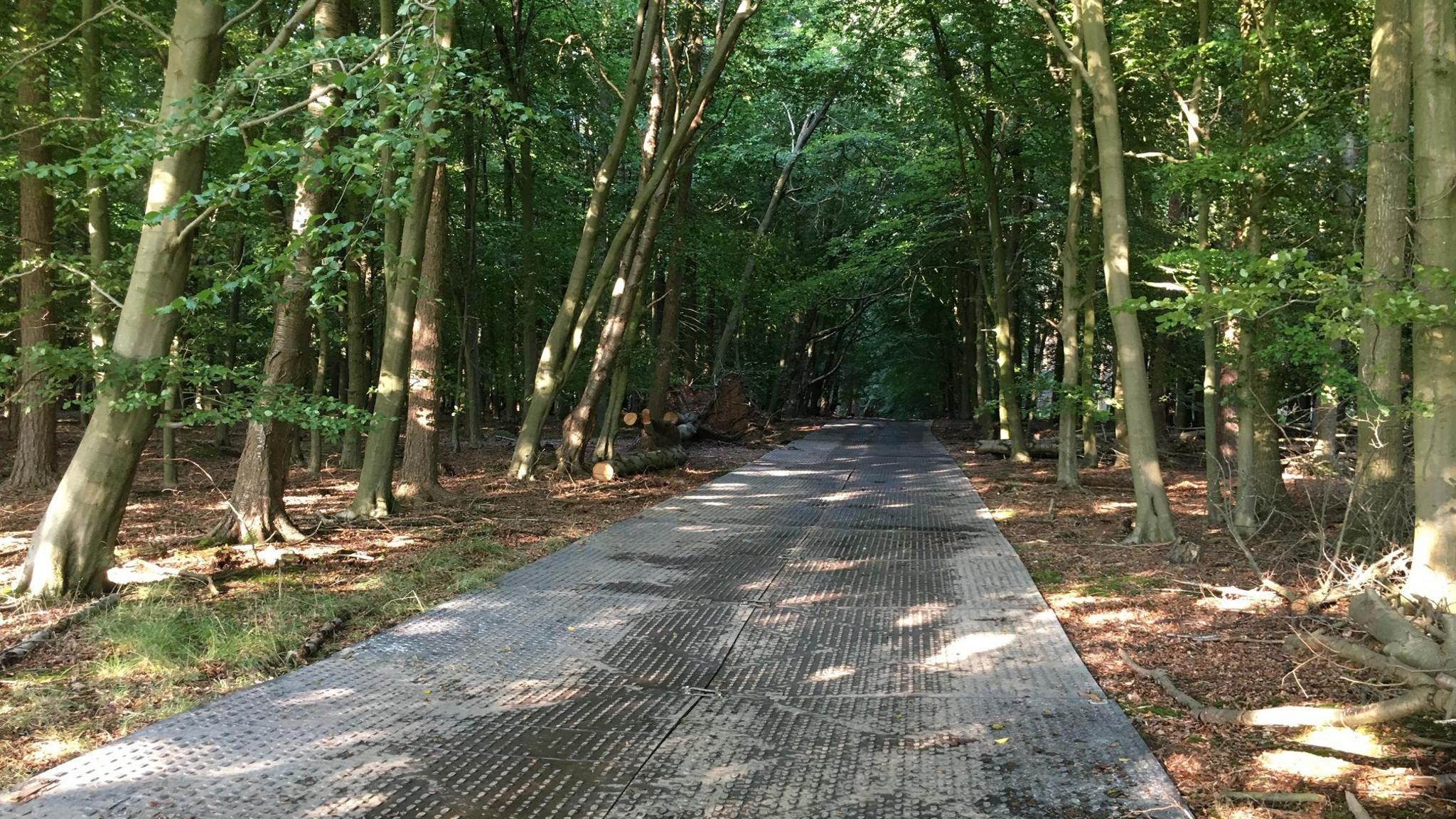 Track matting at Ashridge Estate