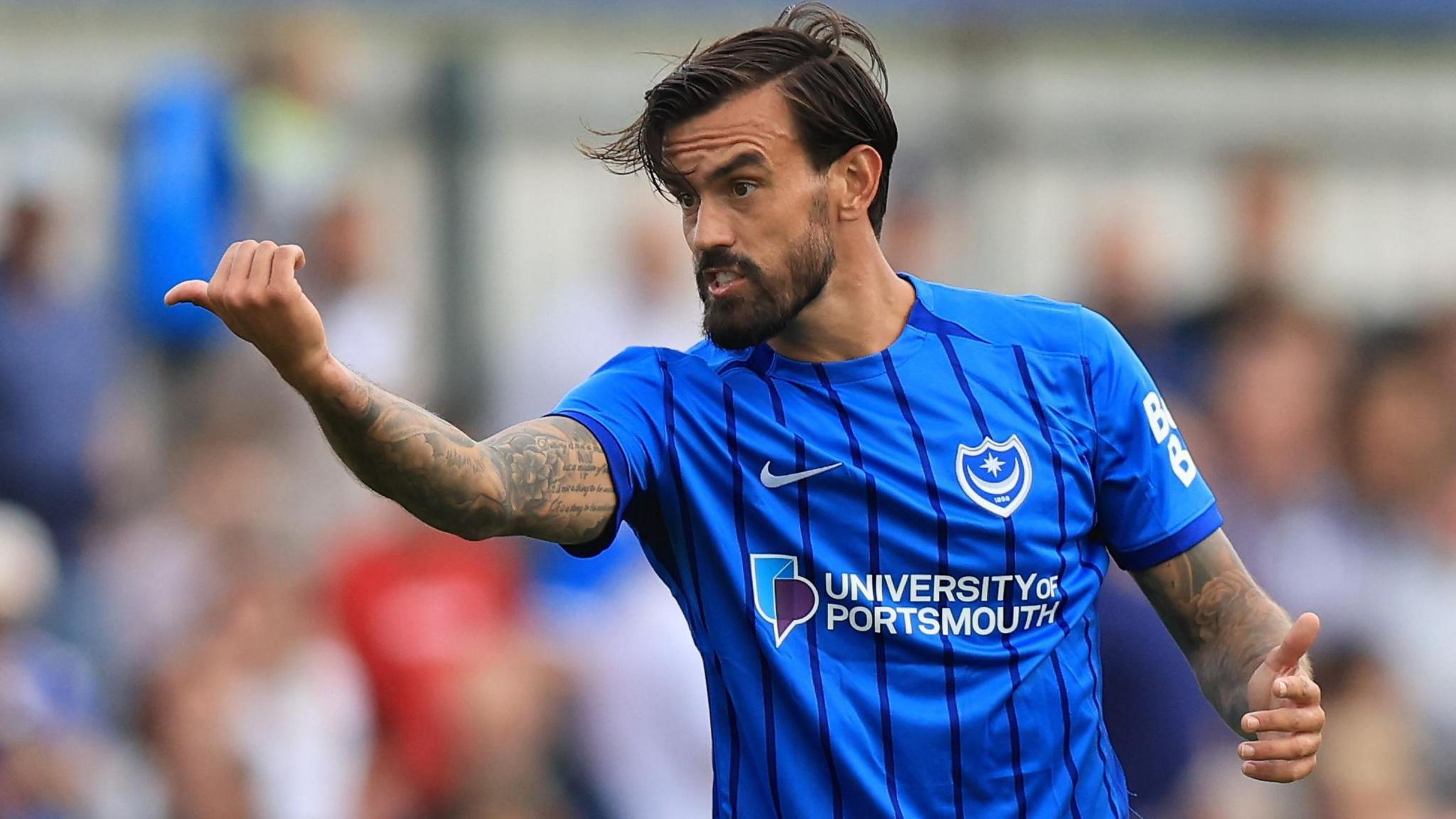 Marlon Pack in action for Portsmouth