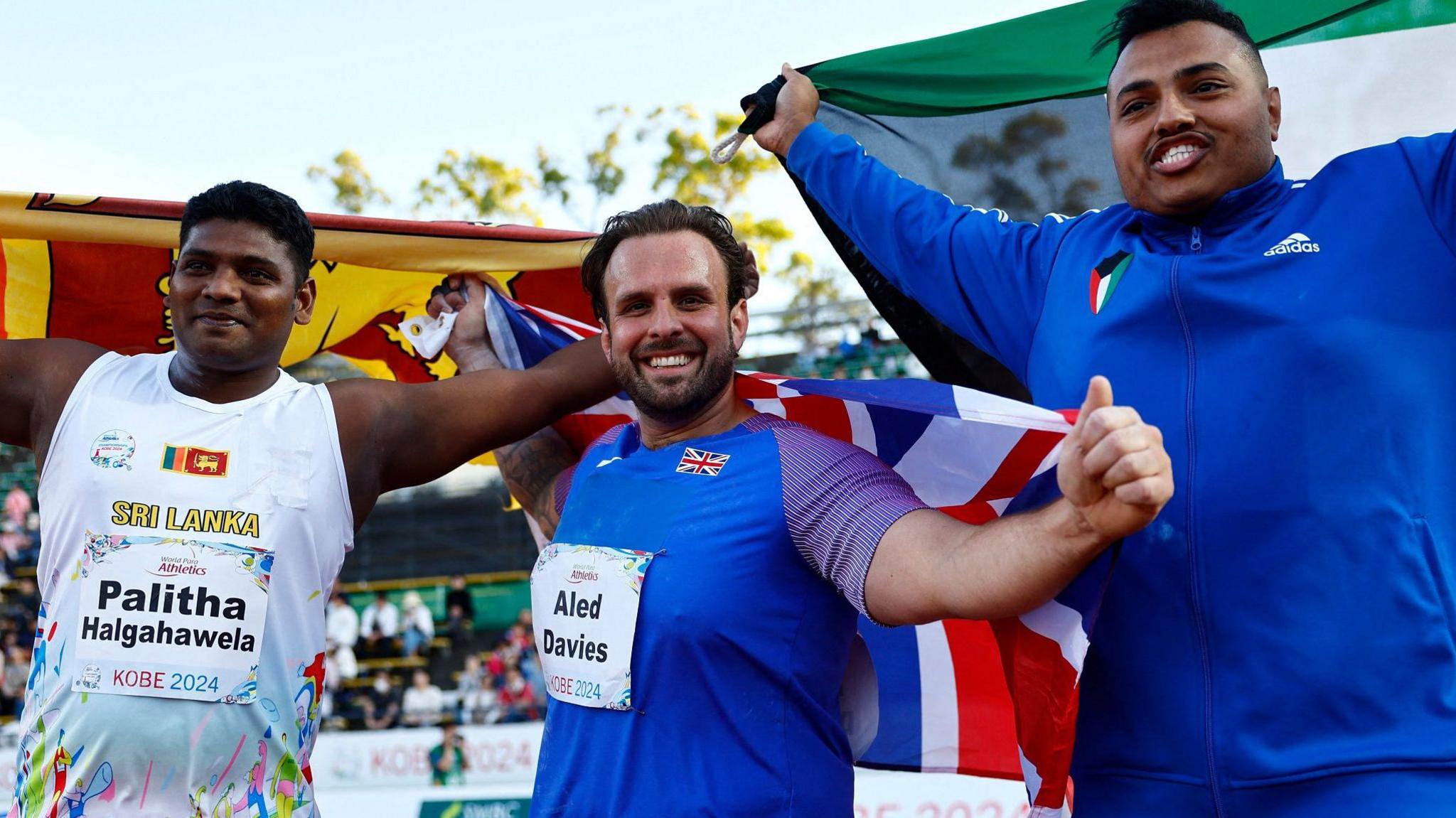 GB's Aled Davies celebrates winning the F63 shot put title at the 2024 World Para Athletics Championships in Japan