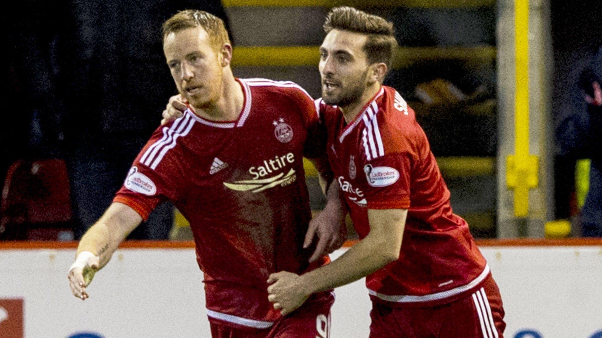 Adam Rooney (left) and Graeme Shinnie