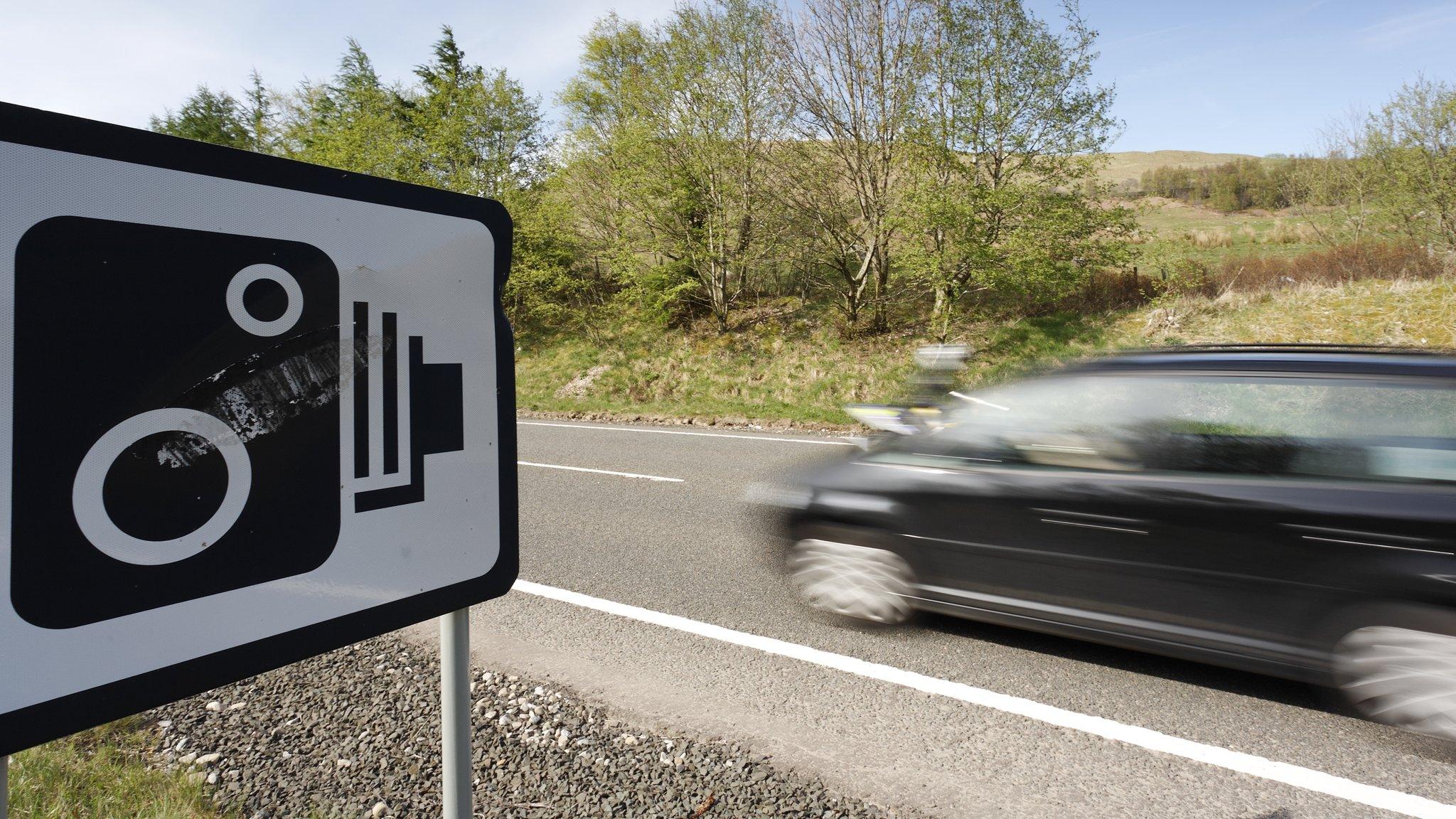 Speed camera sign