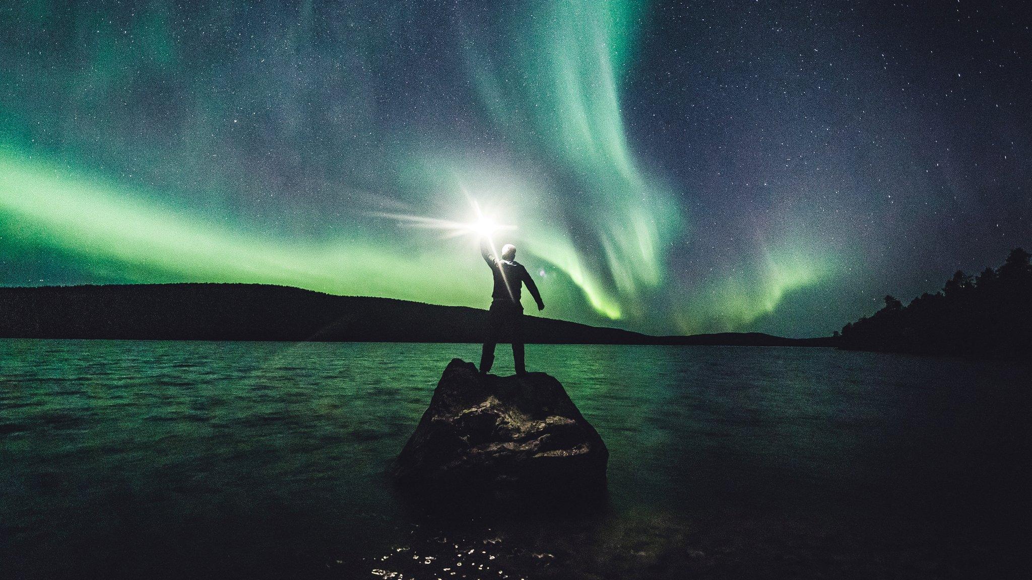 The northern lights above Ivalo, Finland