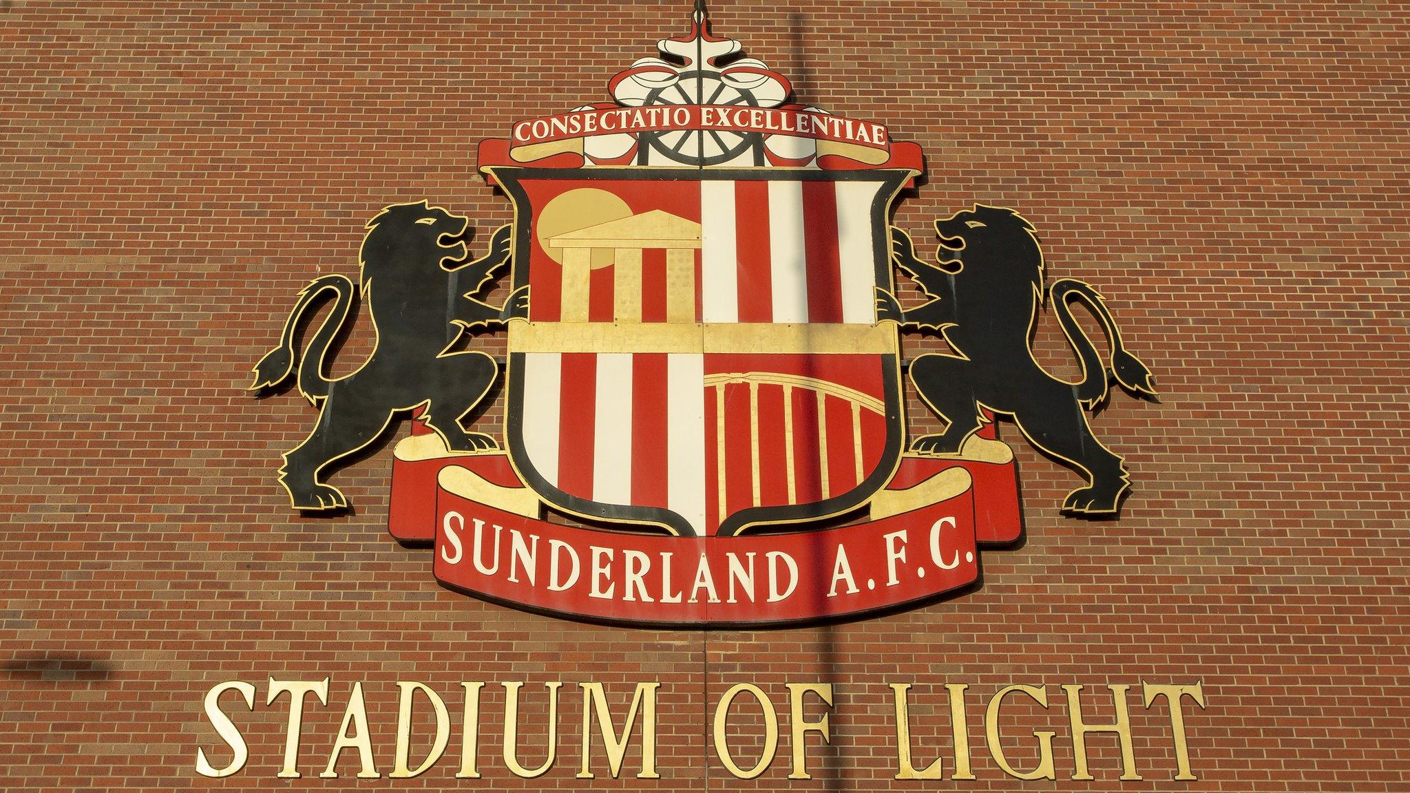 Sunderland badge at the Stadium of Light