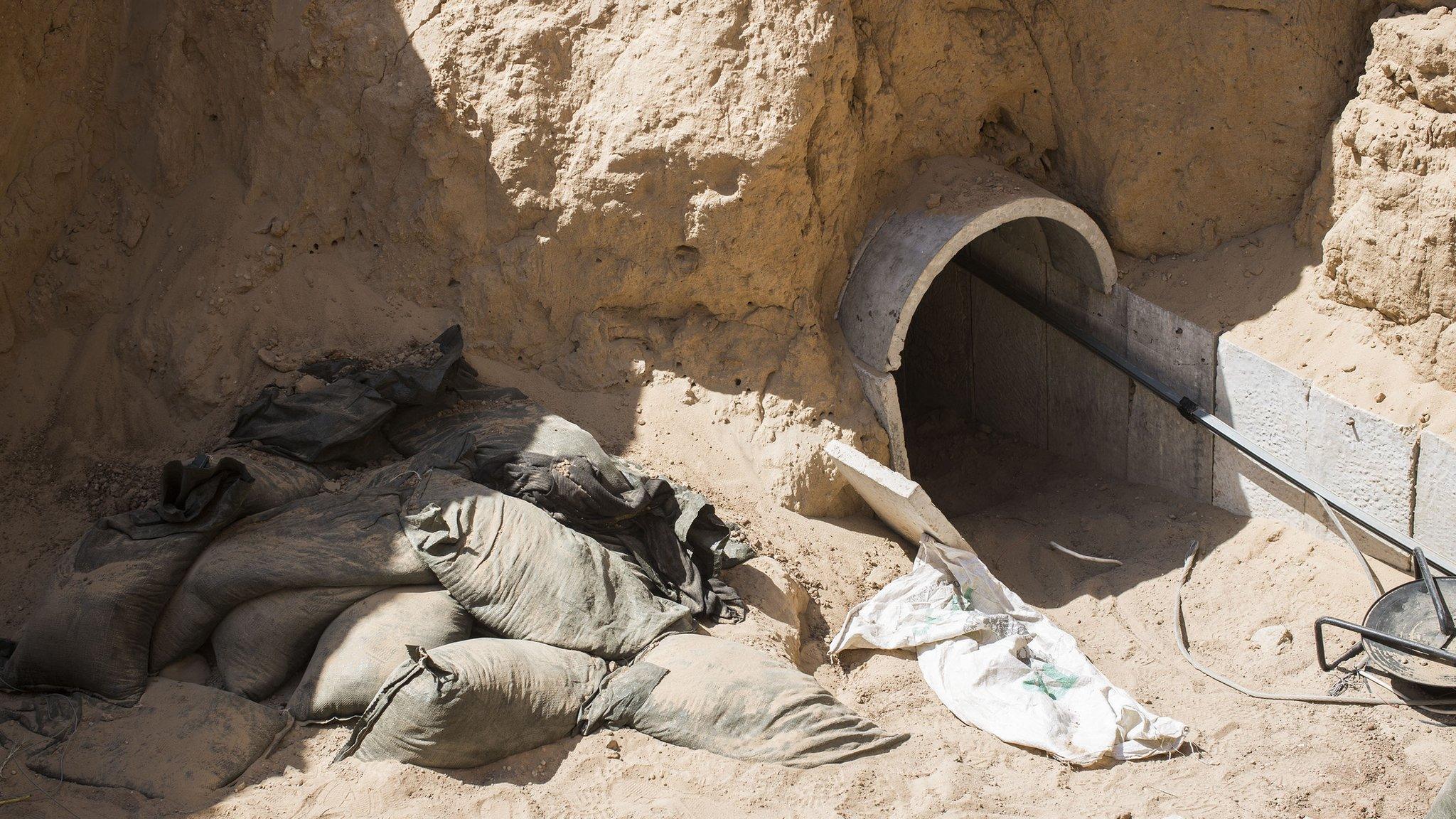 File photo: Overview of a tunnel built underground by Hamas militants leading from the Gaza Strip into Southern Israel, seen on August 4, 2014 near the Israeli Gaza border, Israel.