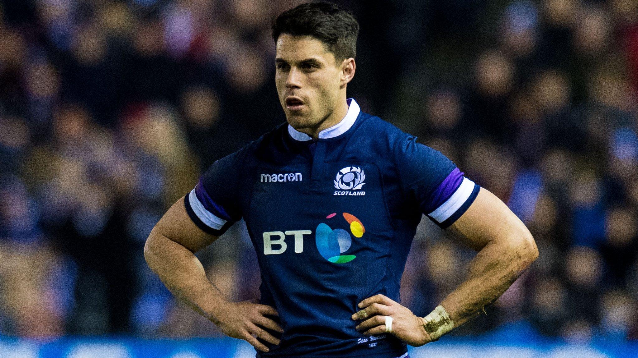 Sean Maitland in action for Scotland against England