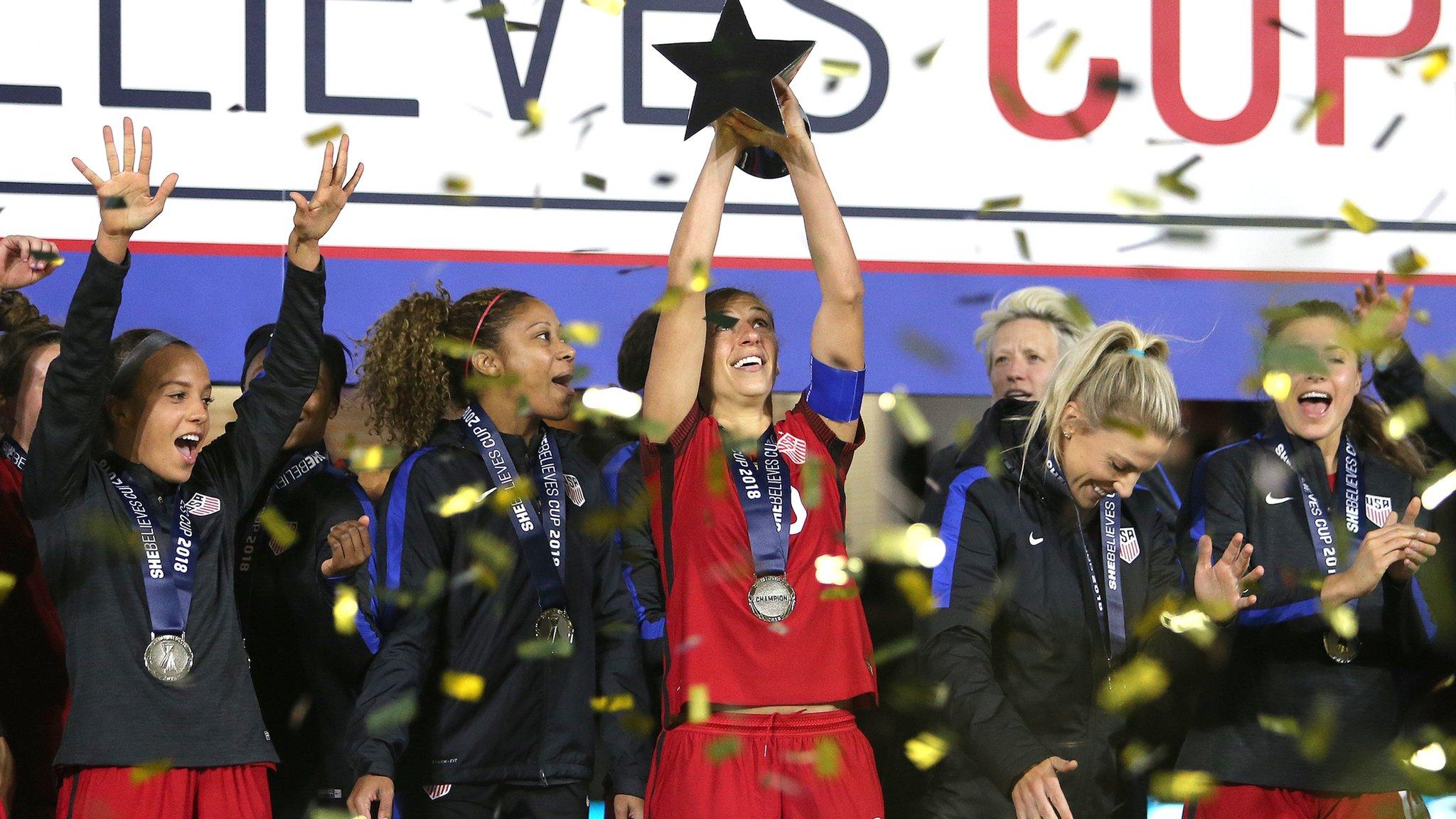 Carli Lloyd celebrates