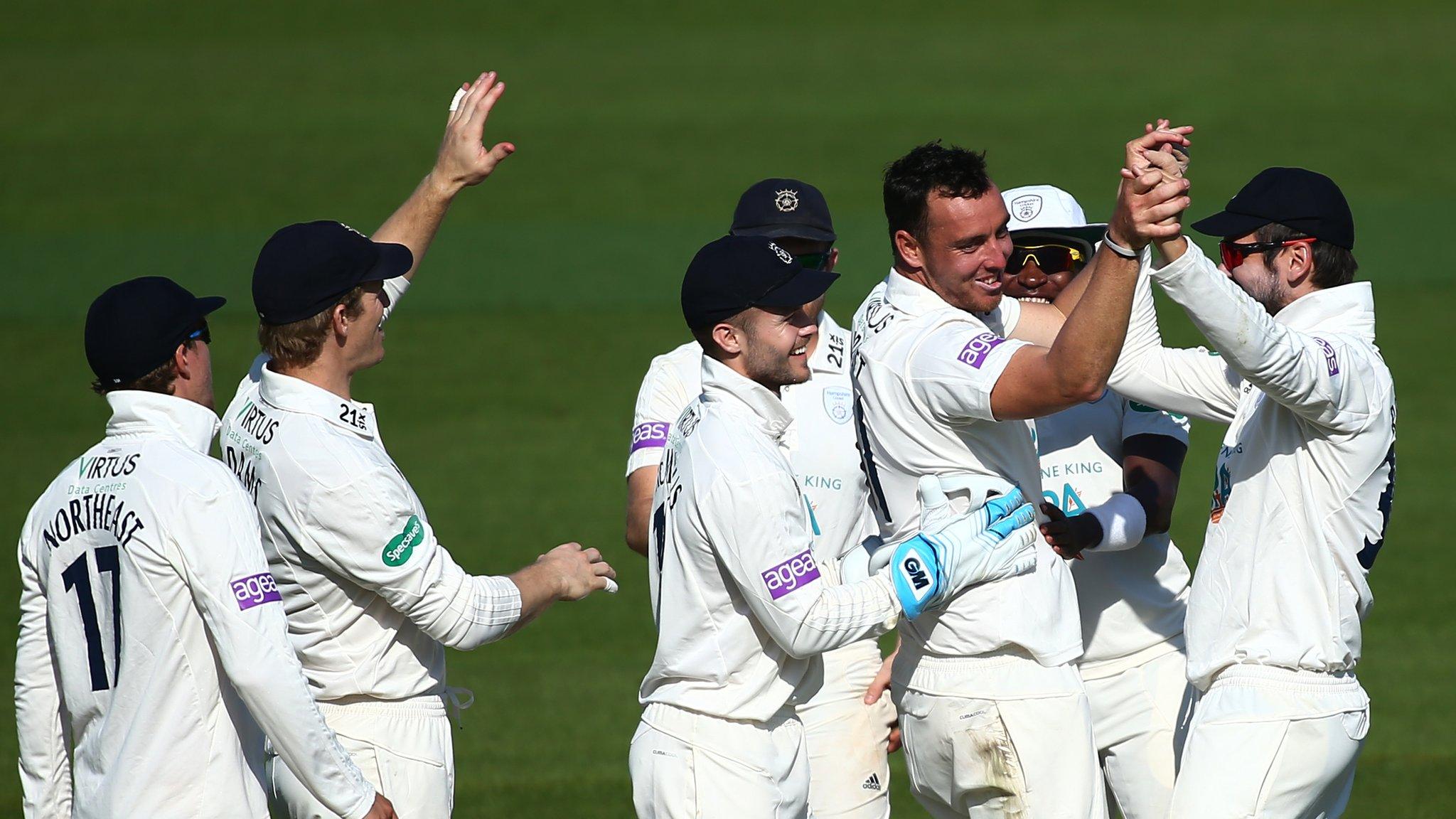 Kyle Abbott celebrates