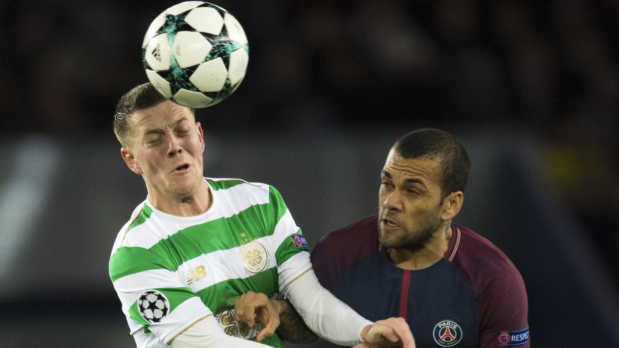 Celtic midfielder Callum McGregor and Paris St-Germain defender Dani Alves