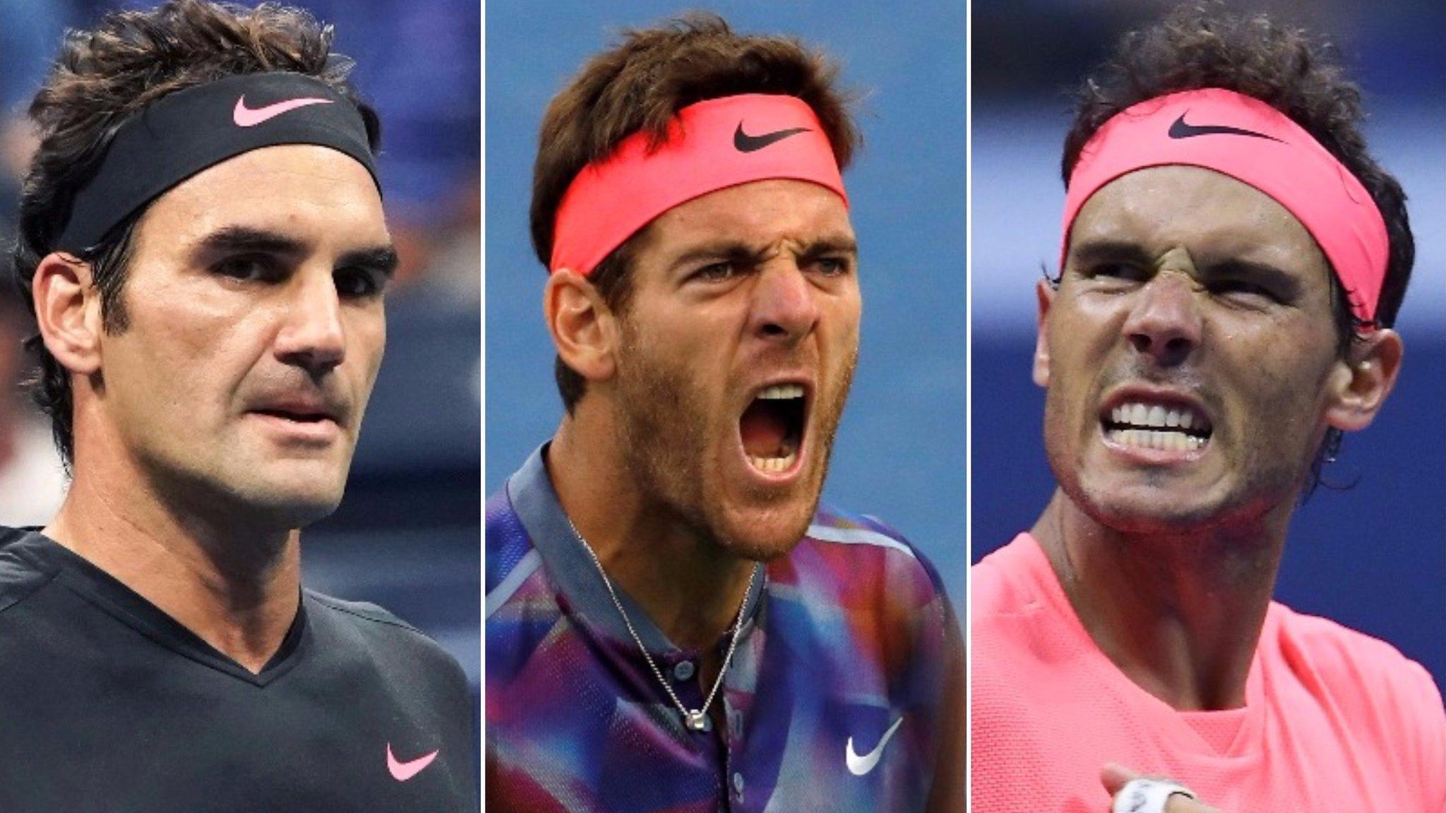 Roger Federer, Juan Martin del Potro and Rafael Nadal