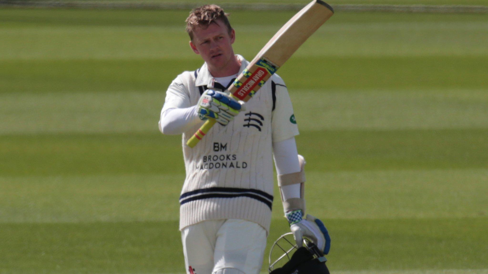 Middlesex and England batsman Sam Robson makes the first century of the new season at Lord's