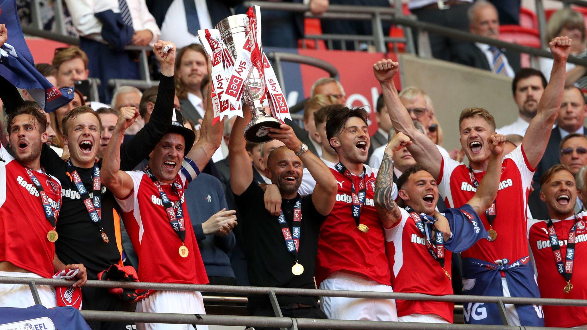 Rotherham lift the trophy