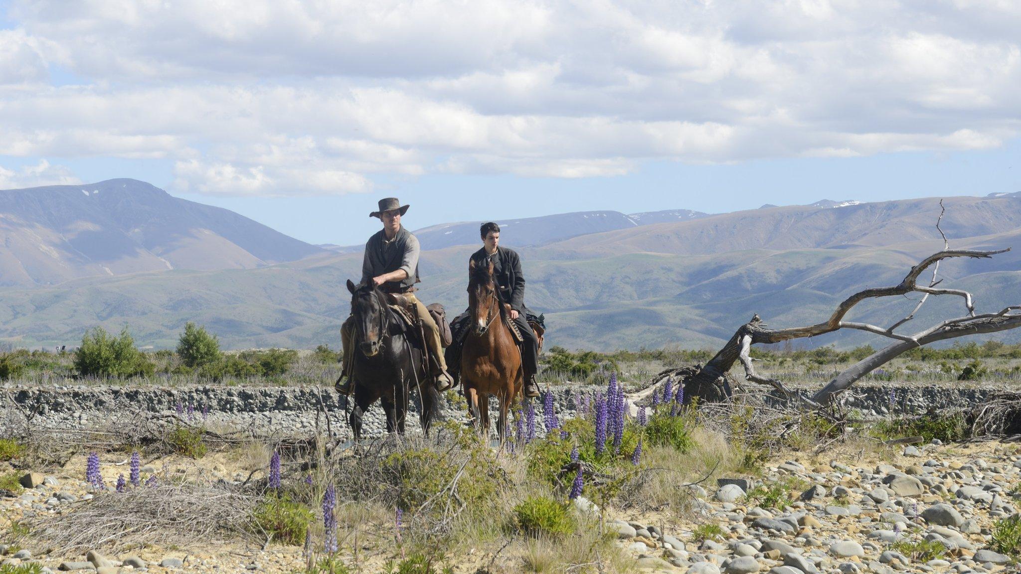 Michael Fassbender and Kodi Smit-McPhee in Slow West