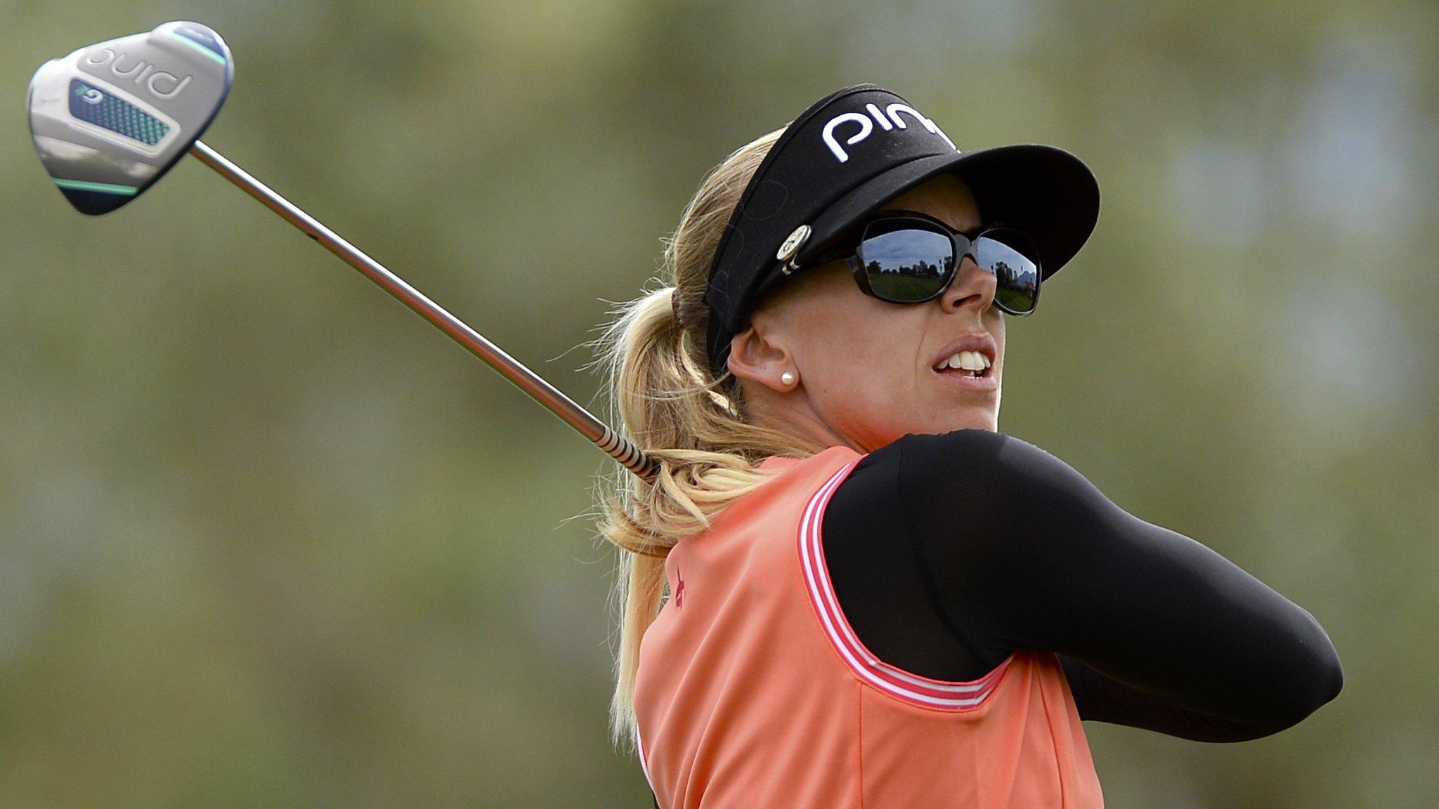 Sweden's Pernilla Lindberg takes a three-shot lead into the final round of the first women's major of the year