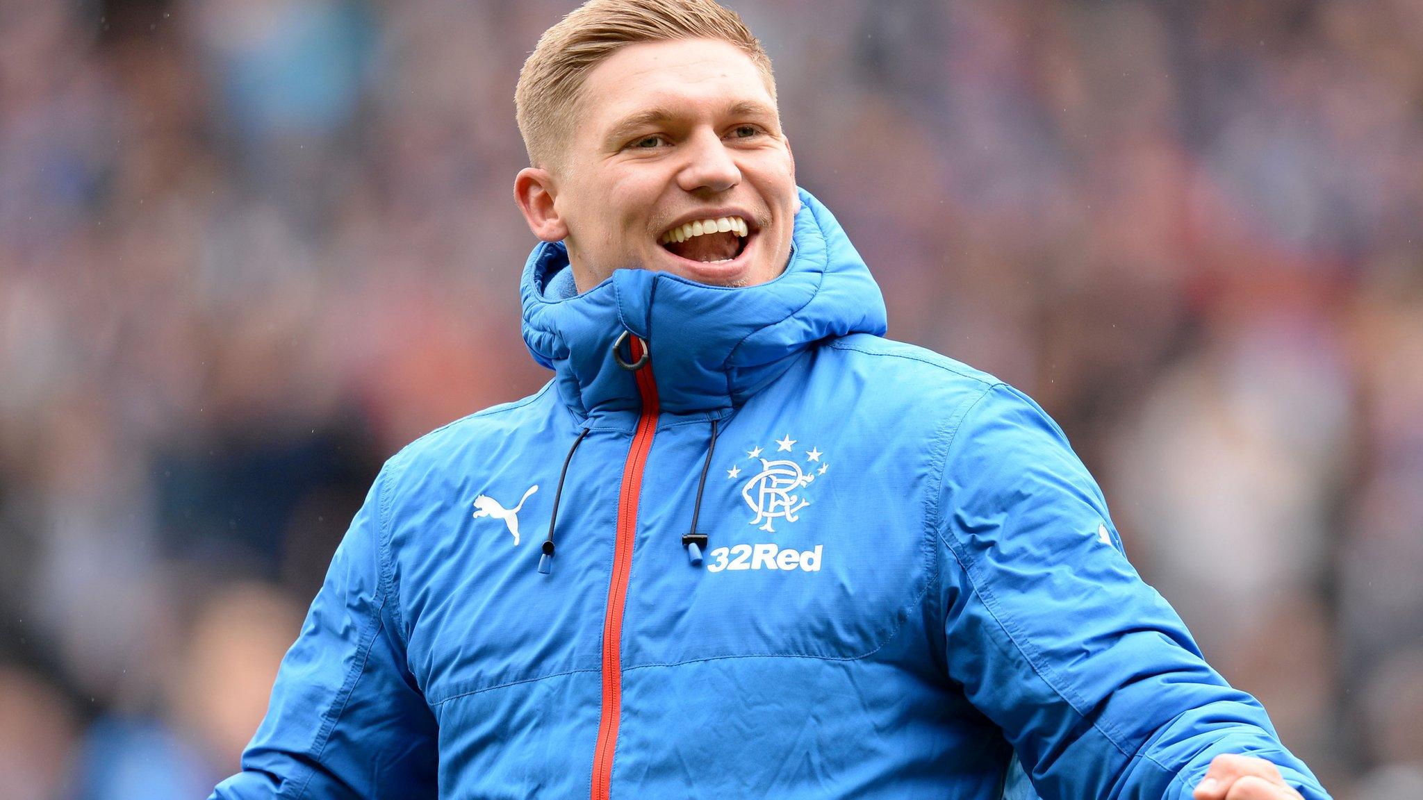 Martyn Waghorn celebrates Rangers' Scottish Cup semi-final win over Celtic