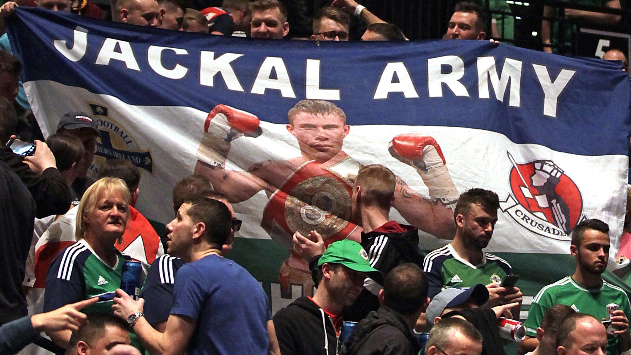 A 'Jackal Army' banner in Las Vegas