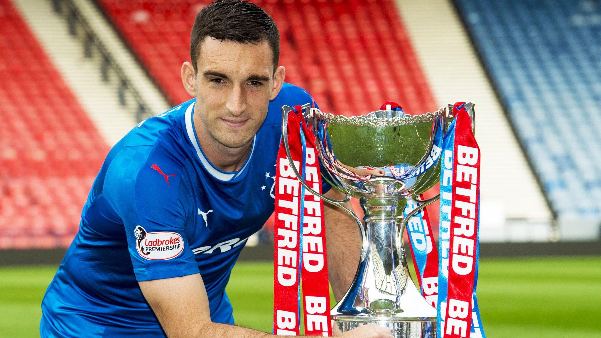 Lee Wallace with the Scottish League Cup