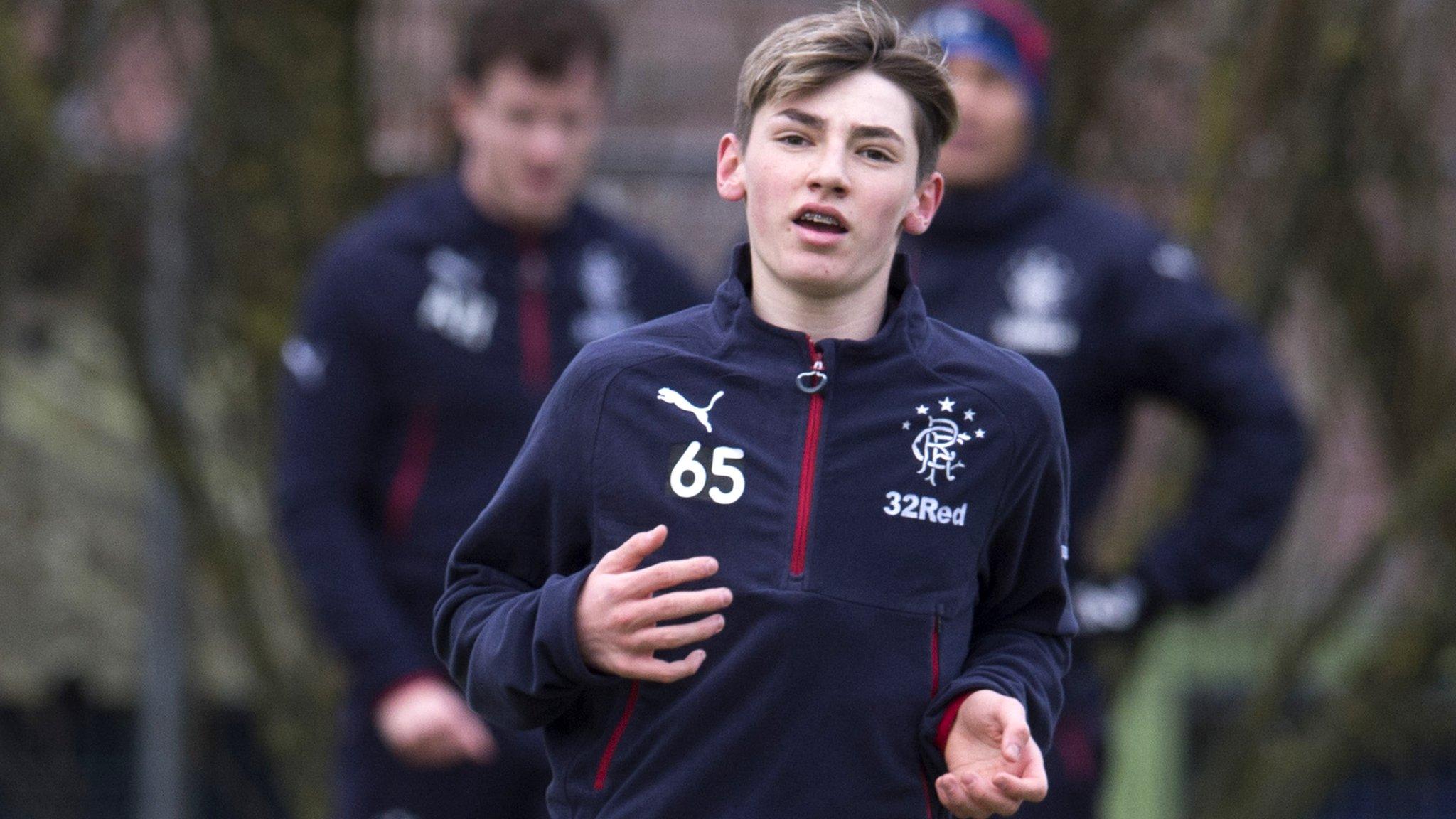 Billy Gilmour, 15, has been playing for Rangers Under-20s