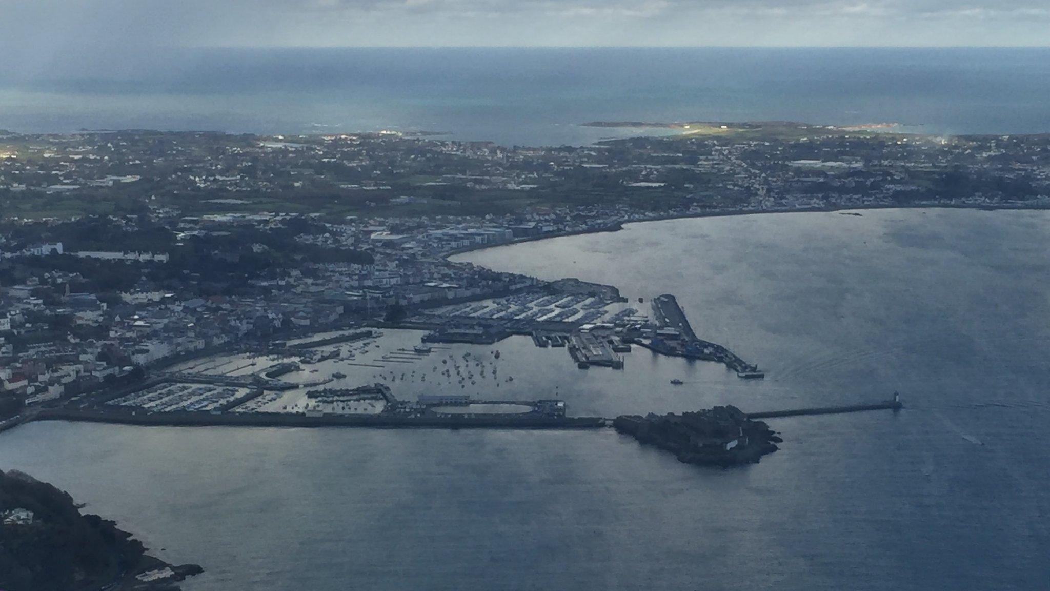 Aerial view of Guernsey