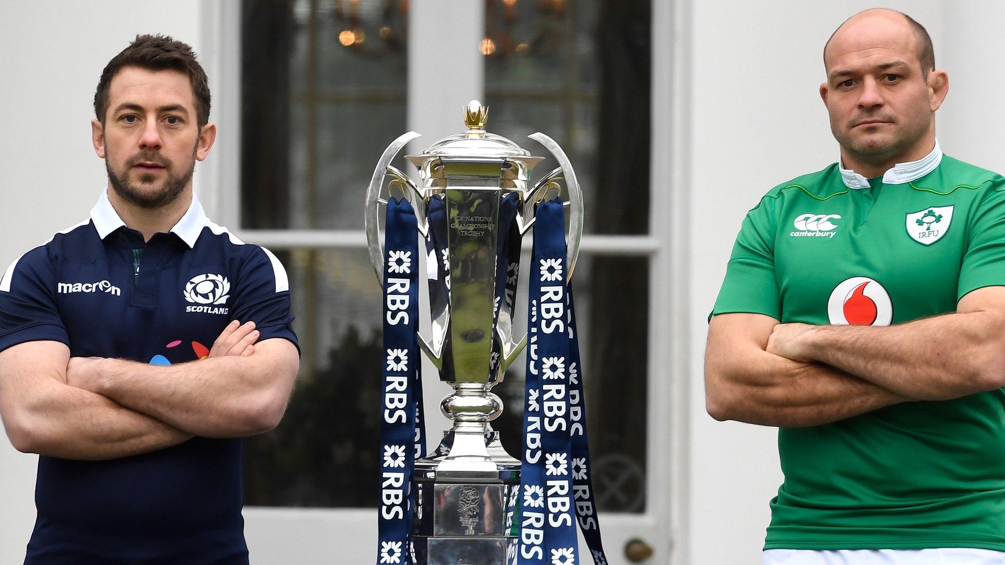 Scotland captain Greig Laidlaw and Irish counterpart Rory Best