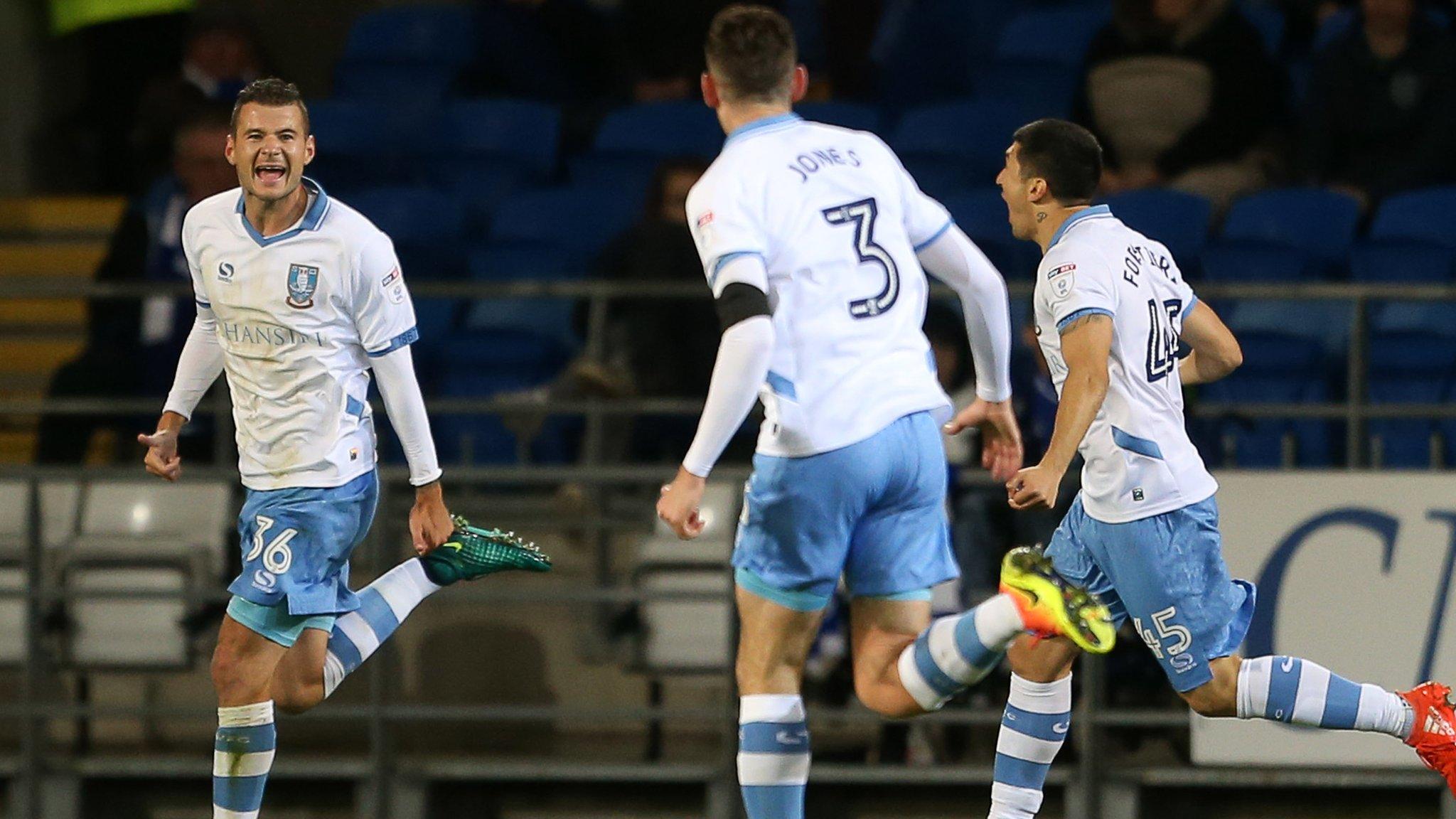 Daniel Pudil celebrates scoring Sheffield Wednesday's equaliser