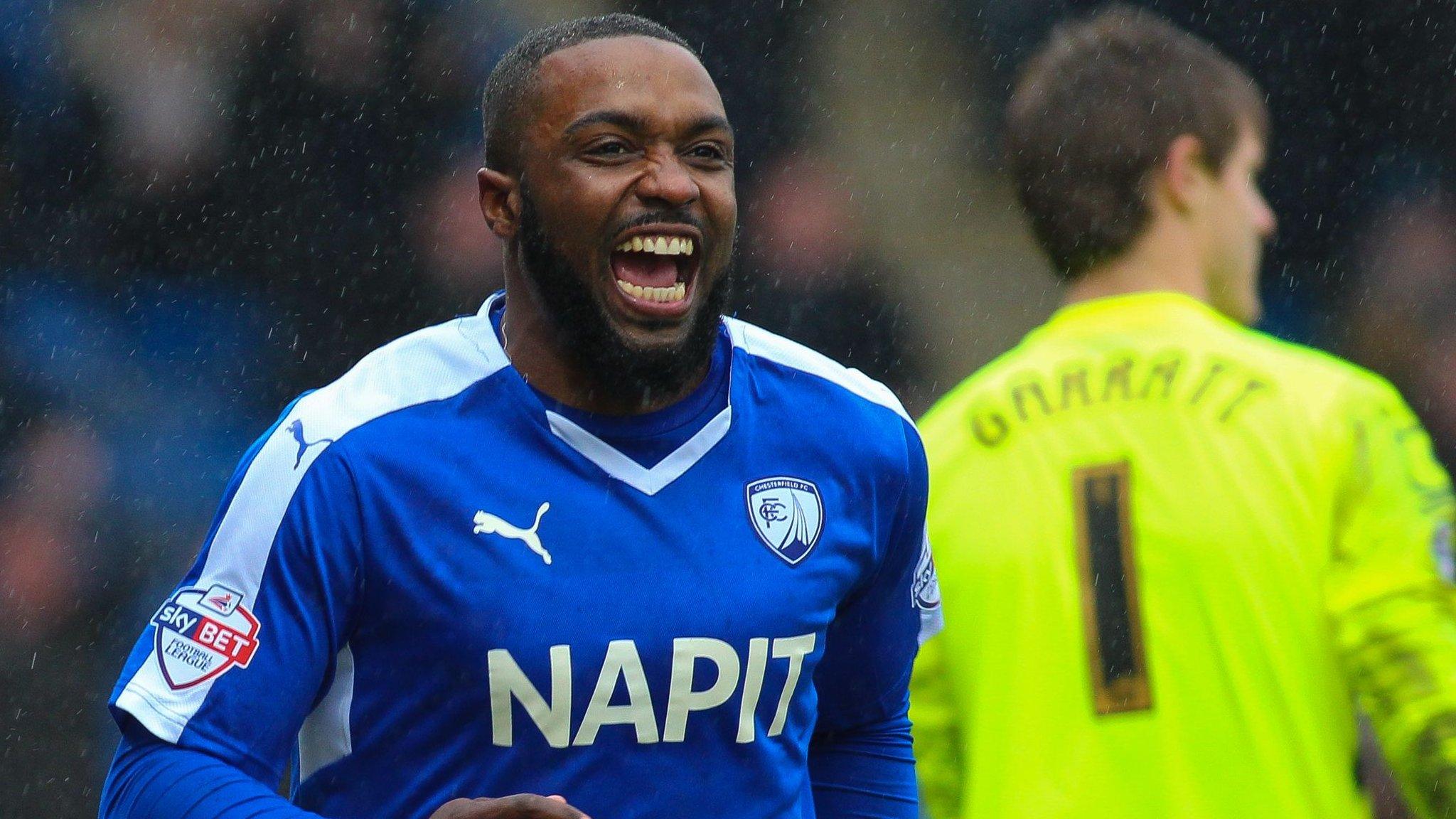 Sylvan Ebanks-Blake scored one and set up another for Chesterfield against Crewe