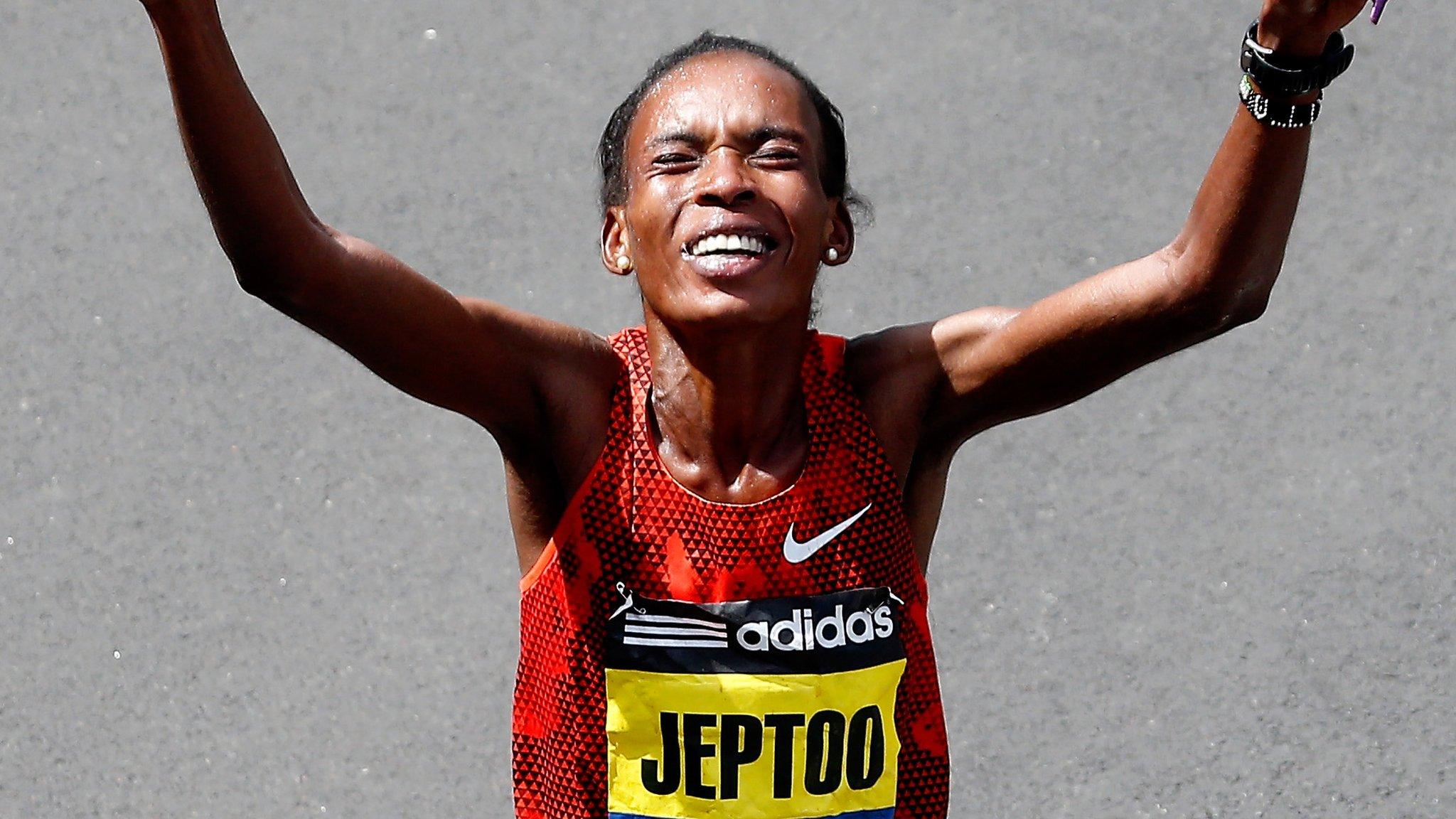 Rita Jeptoo wins the Boston Marathon