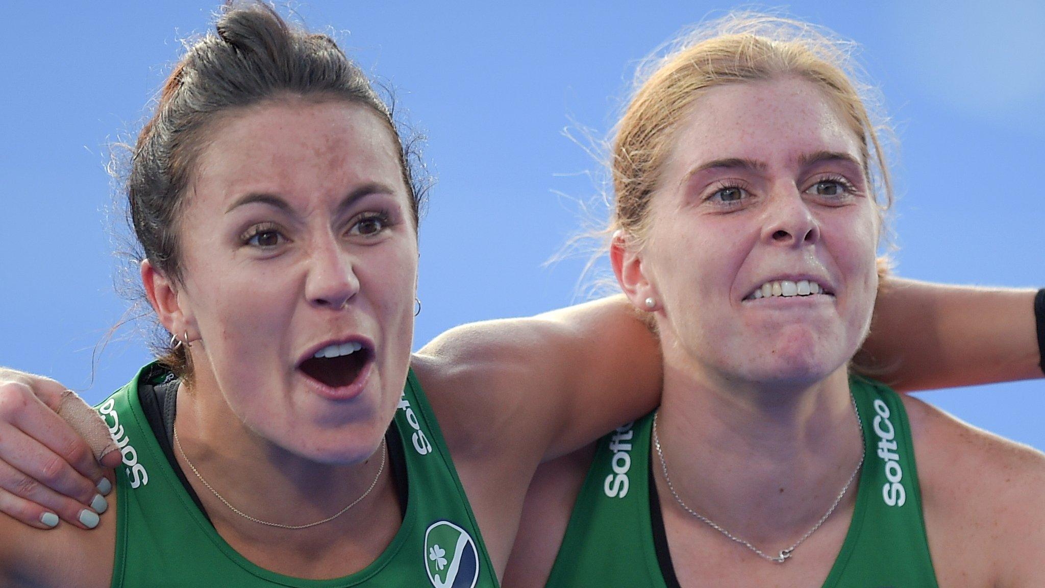 Ireland's Anna O’Flanagan and Katie Mullan