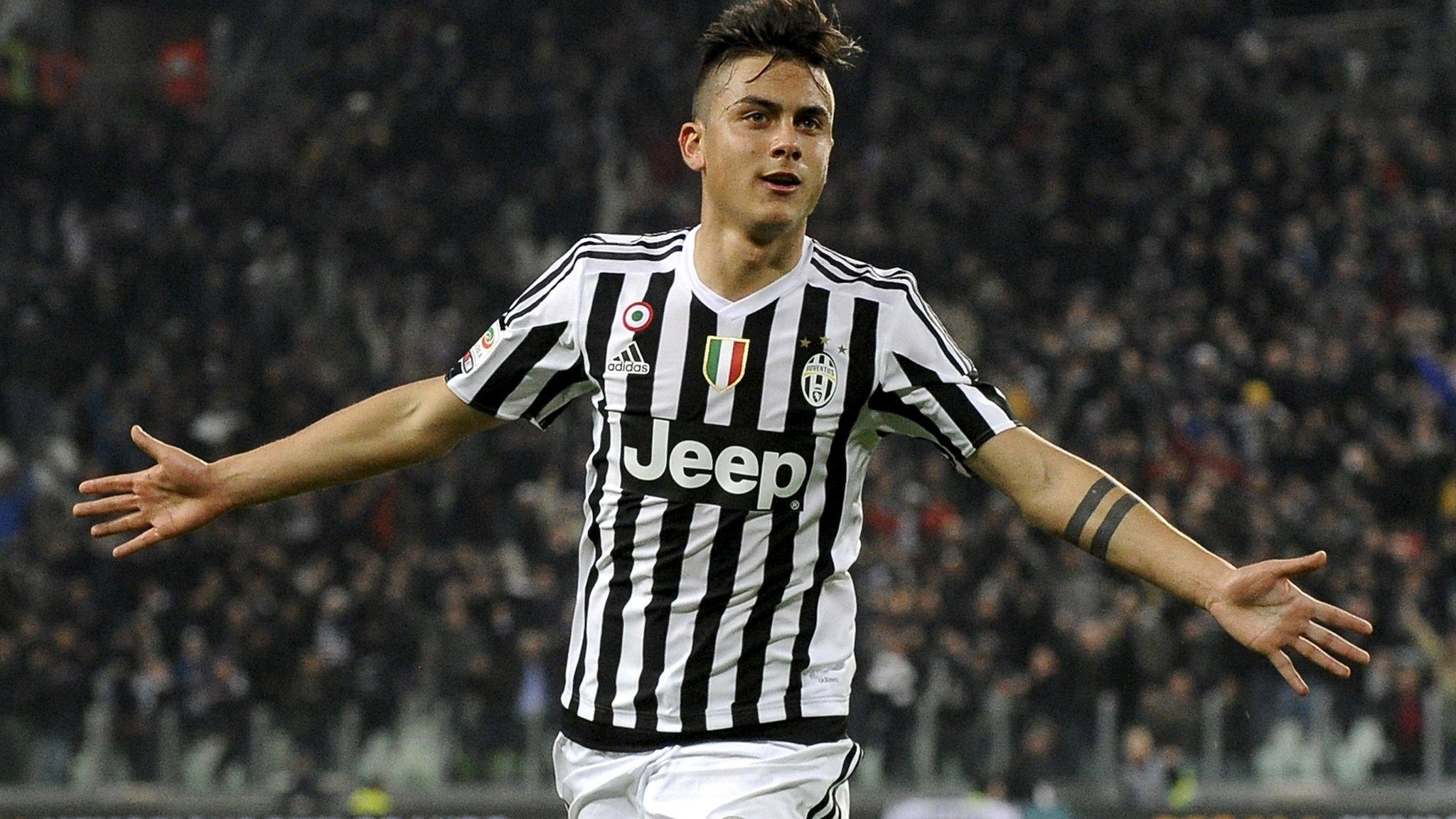 Paulo Dybala celebrates scoring